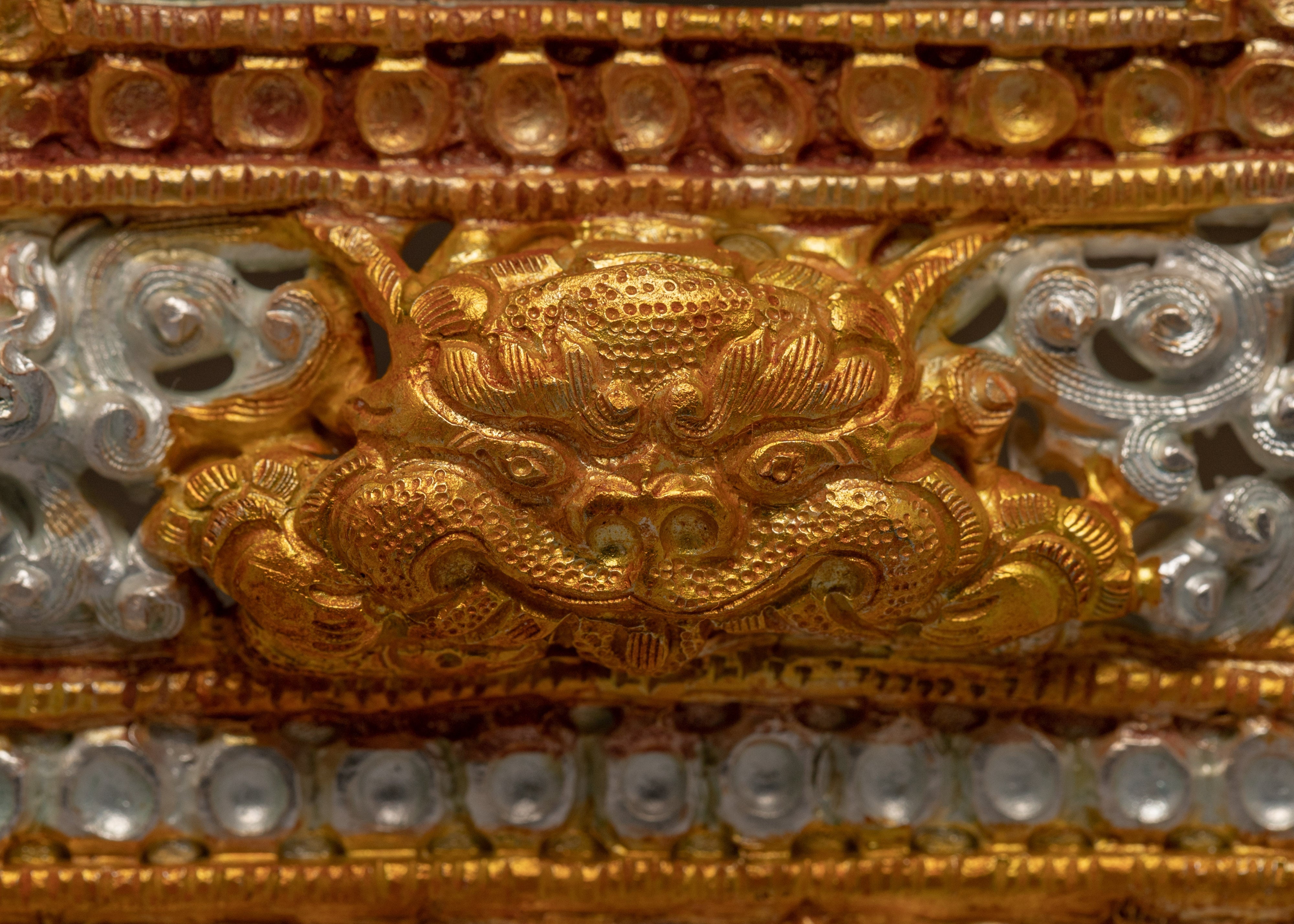 Tibetan Ghau Pendant | Gold and Silver Plated Box