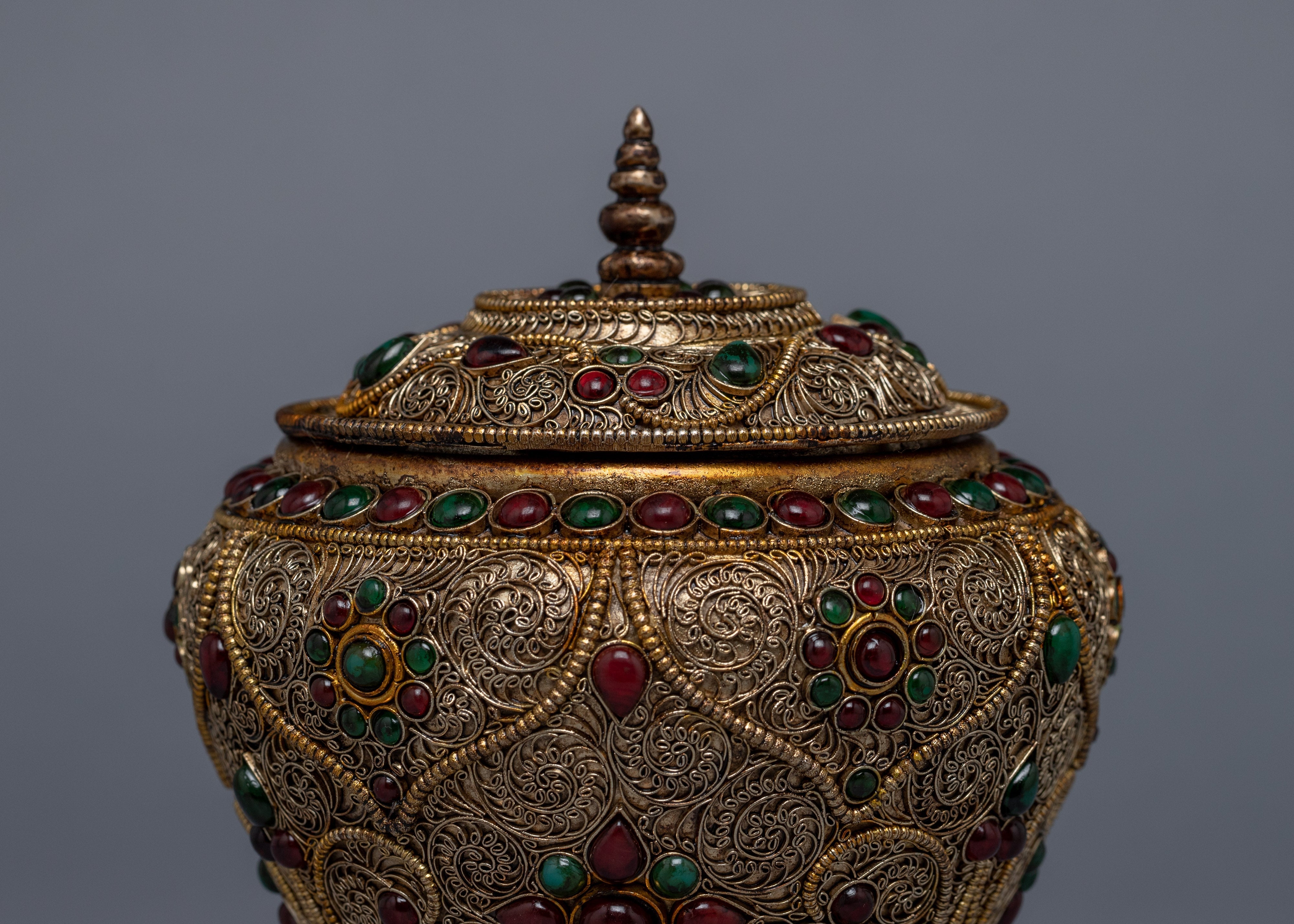 Buddhist Rice Offer Bowl | Handcrafted Dhupur Pot | Home Decor