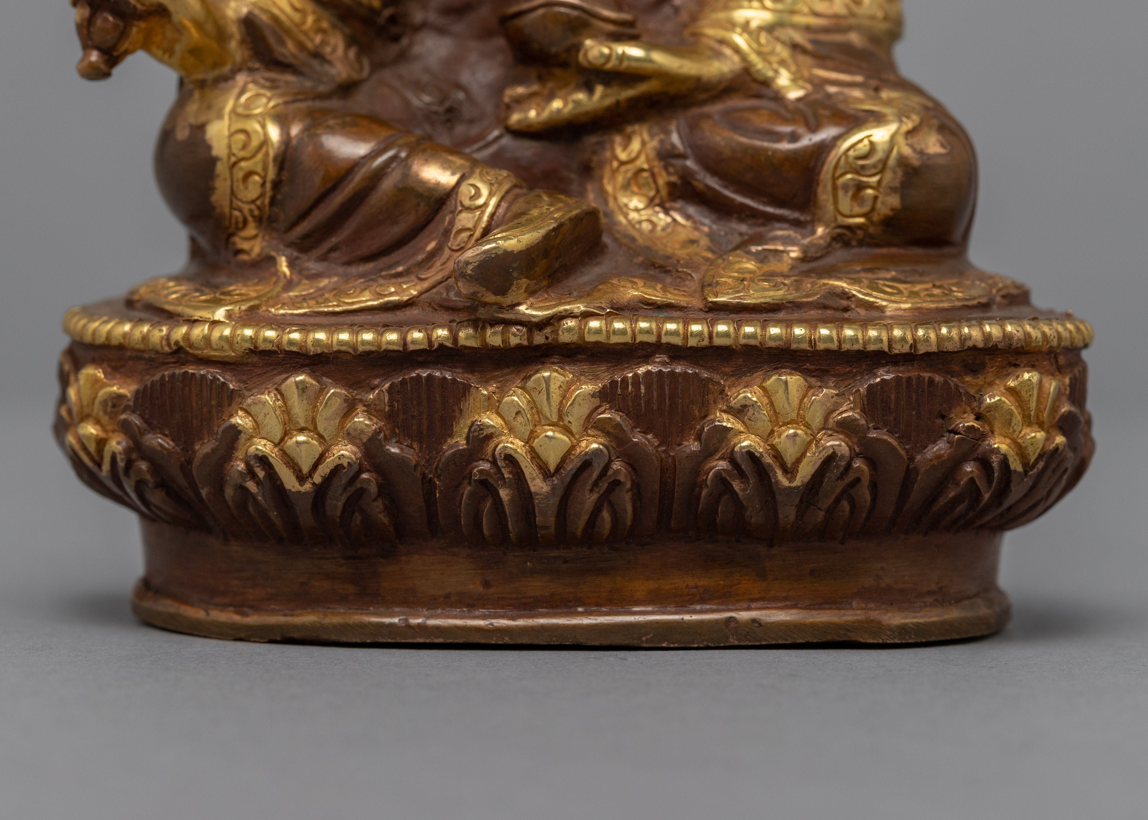 Padmasambhava Guru Rinpoche Statue | Gold Gilded Buddhist Artwork