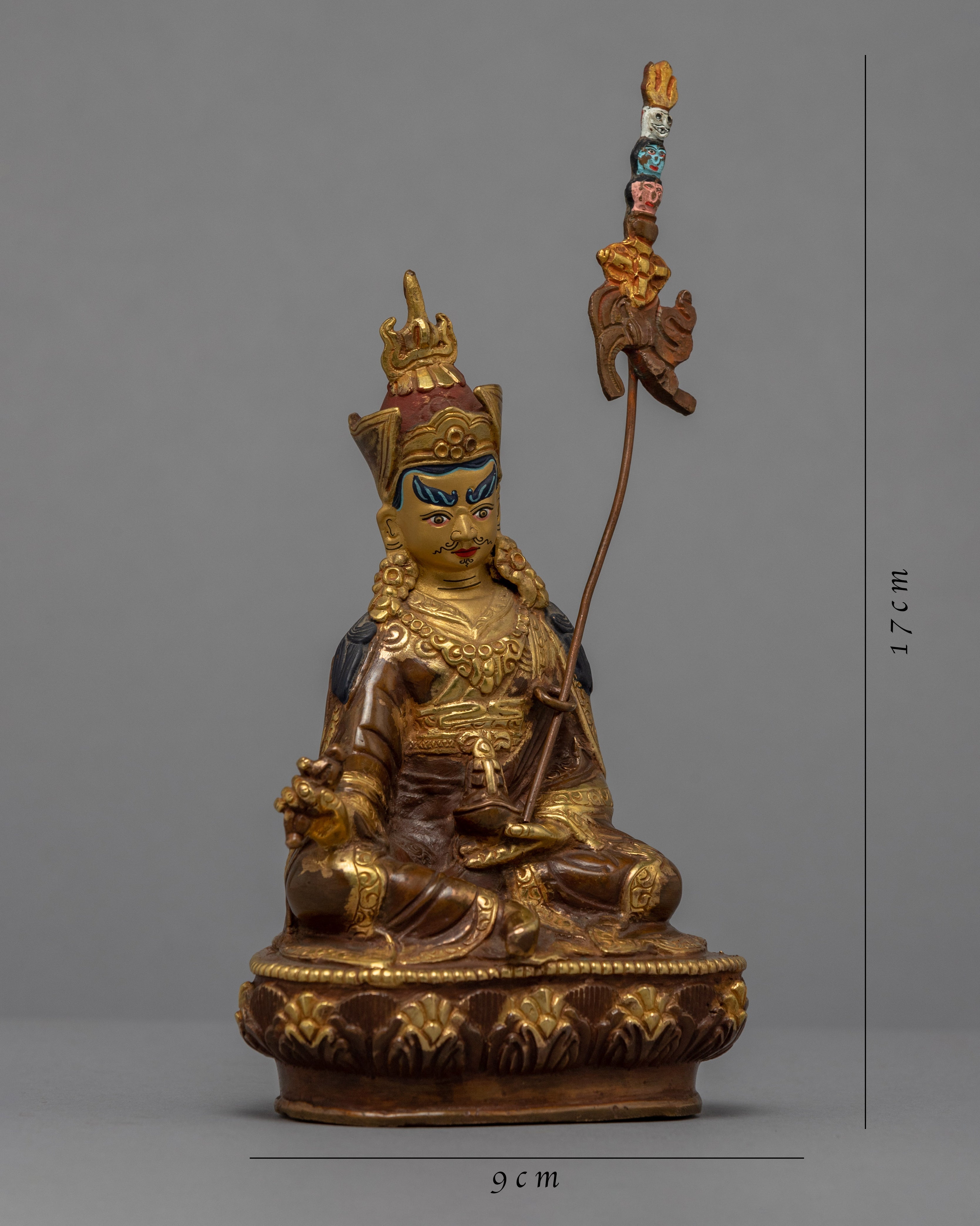 Padmasambhava Guru Rinpoche Statue | Gold Gilded Buddhist Artwork