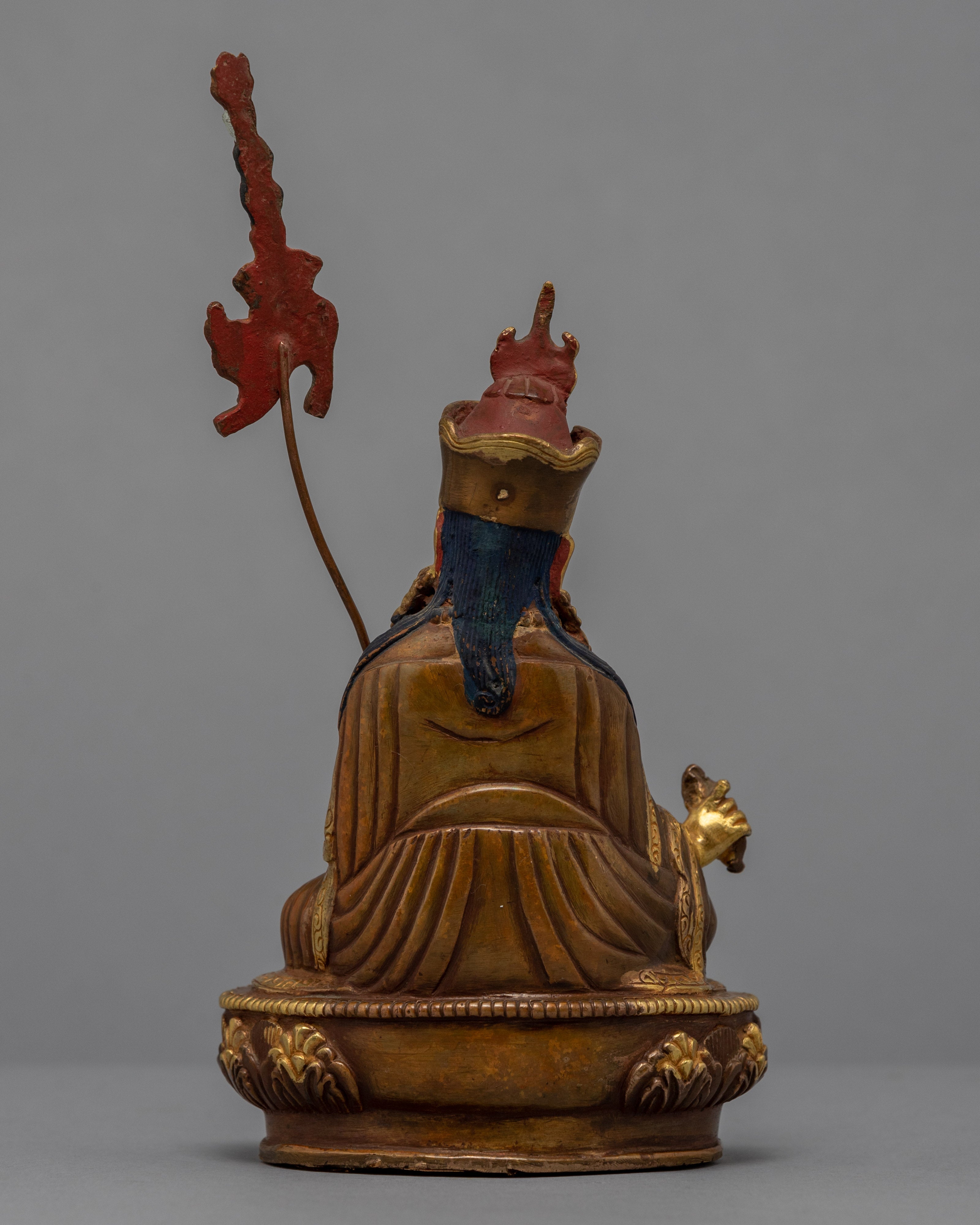Padmasambhava Guru Rinpoche Statue | Gold Gilded Buddhist Artwork