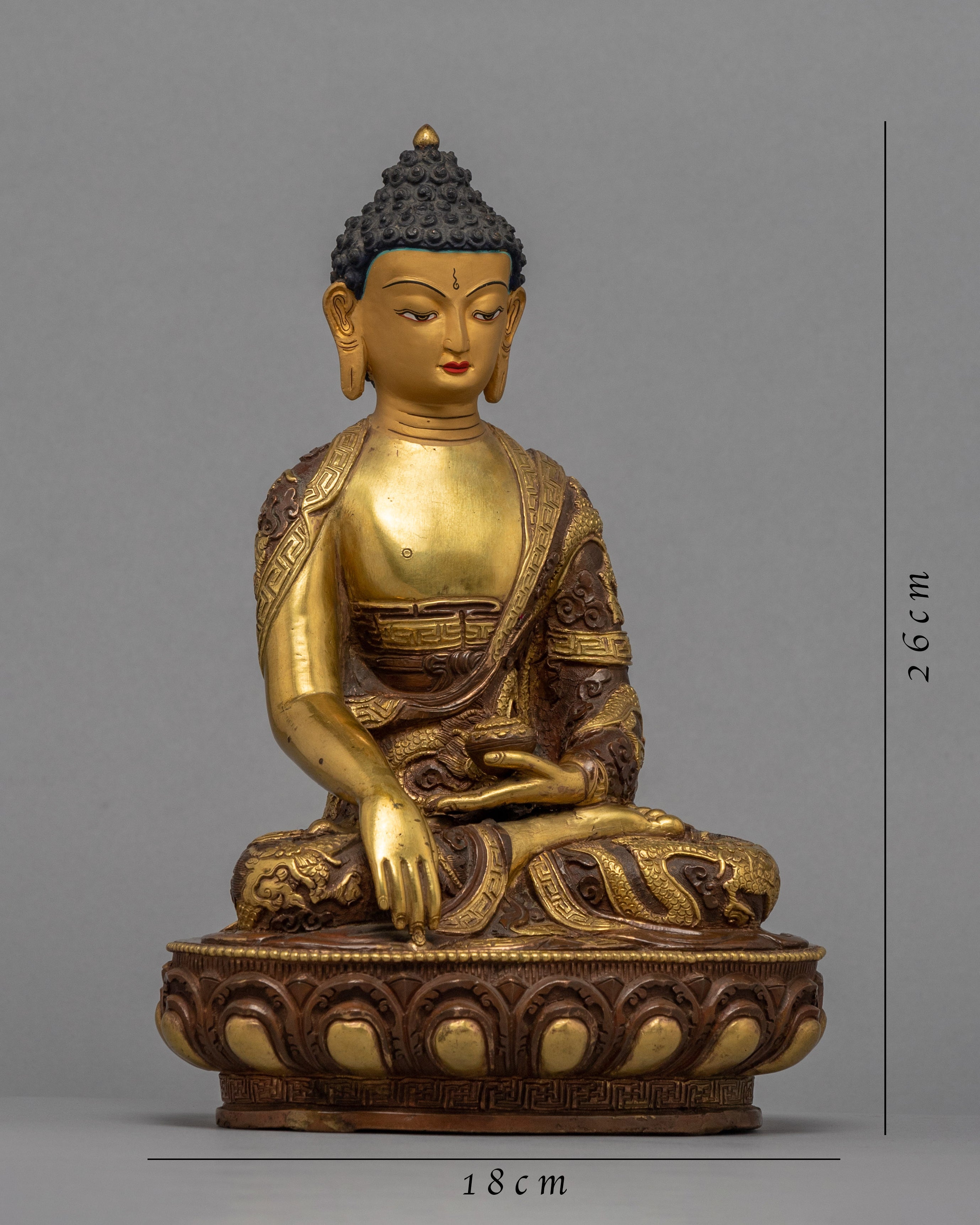 Namo Shakyamuni Buddha Statue | Traditional Tibetan Style Buddhist Statue