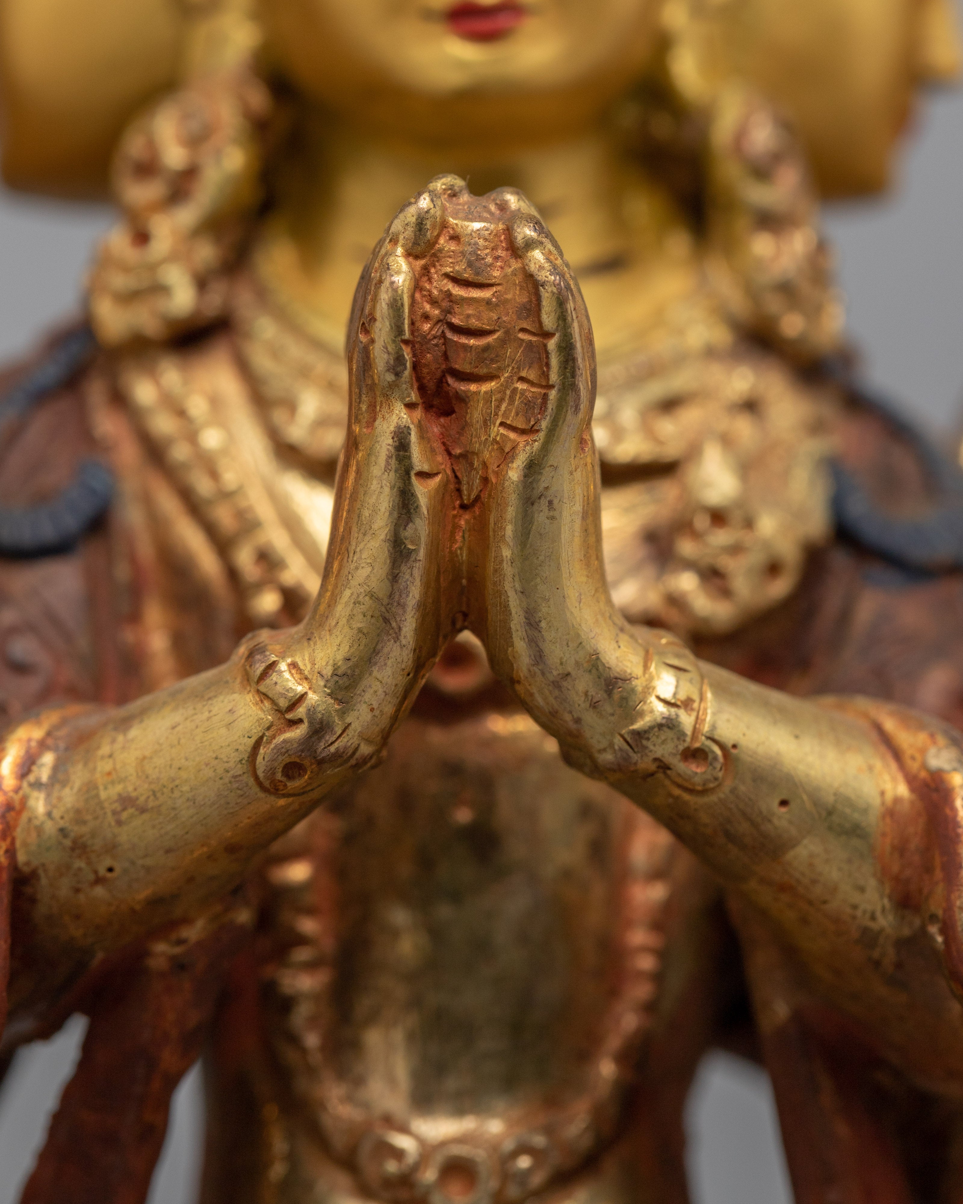 1000 Armed Chengrezig Statue | 24K Gold Plated Sculpture