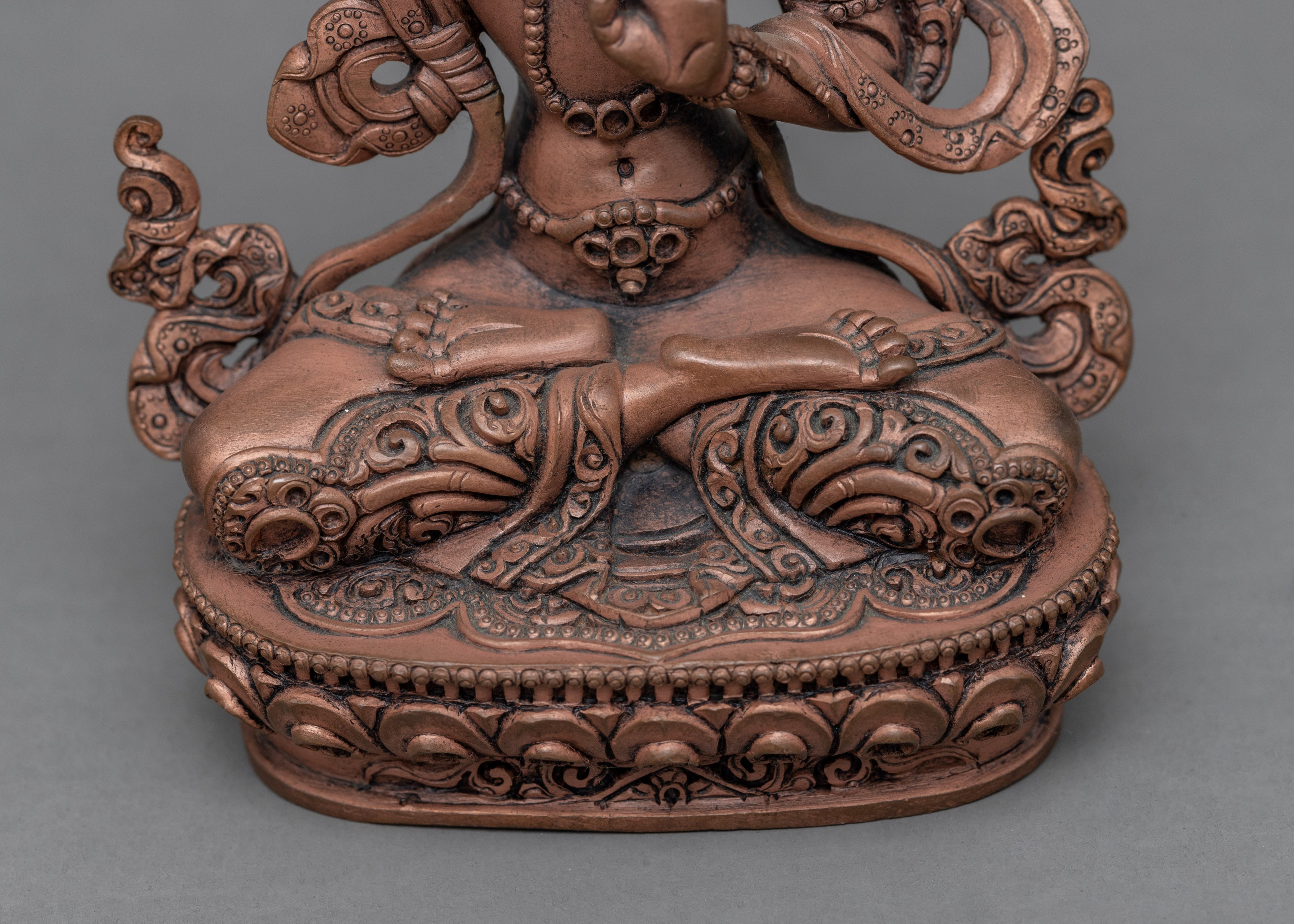 Handmade Manjushri Statue | Copper Statue