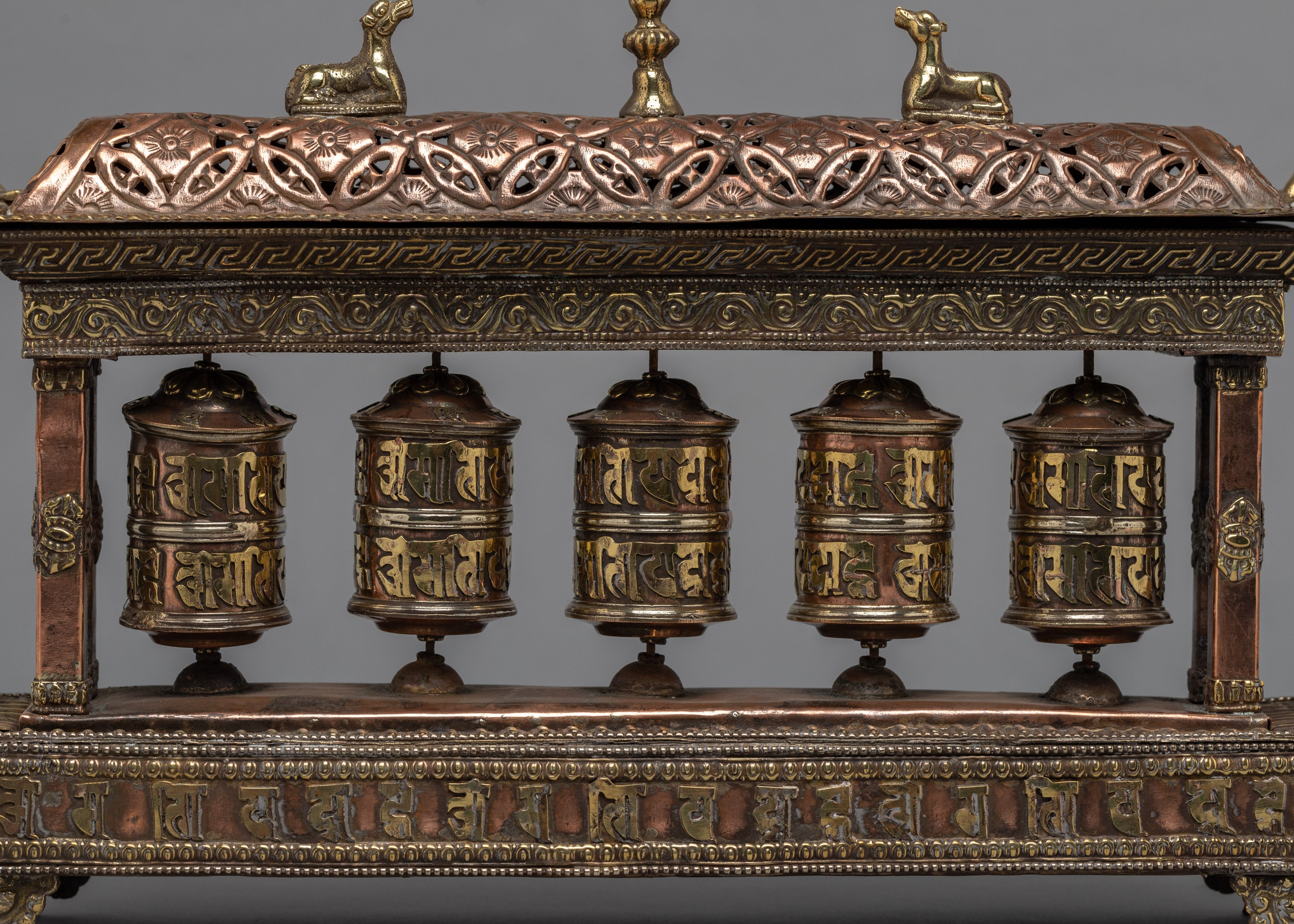 5 in 1 Prayer Wheel with Incense Burner | Mantra carfted Prayer Wheel