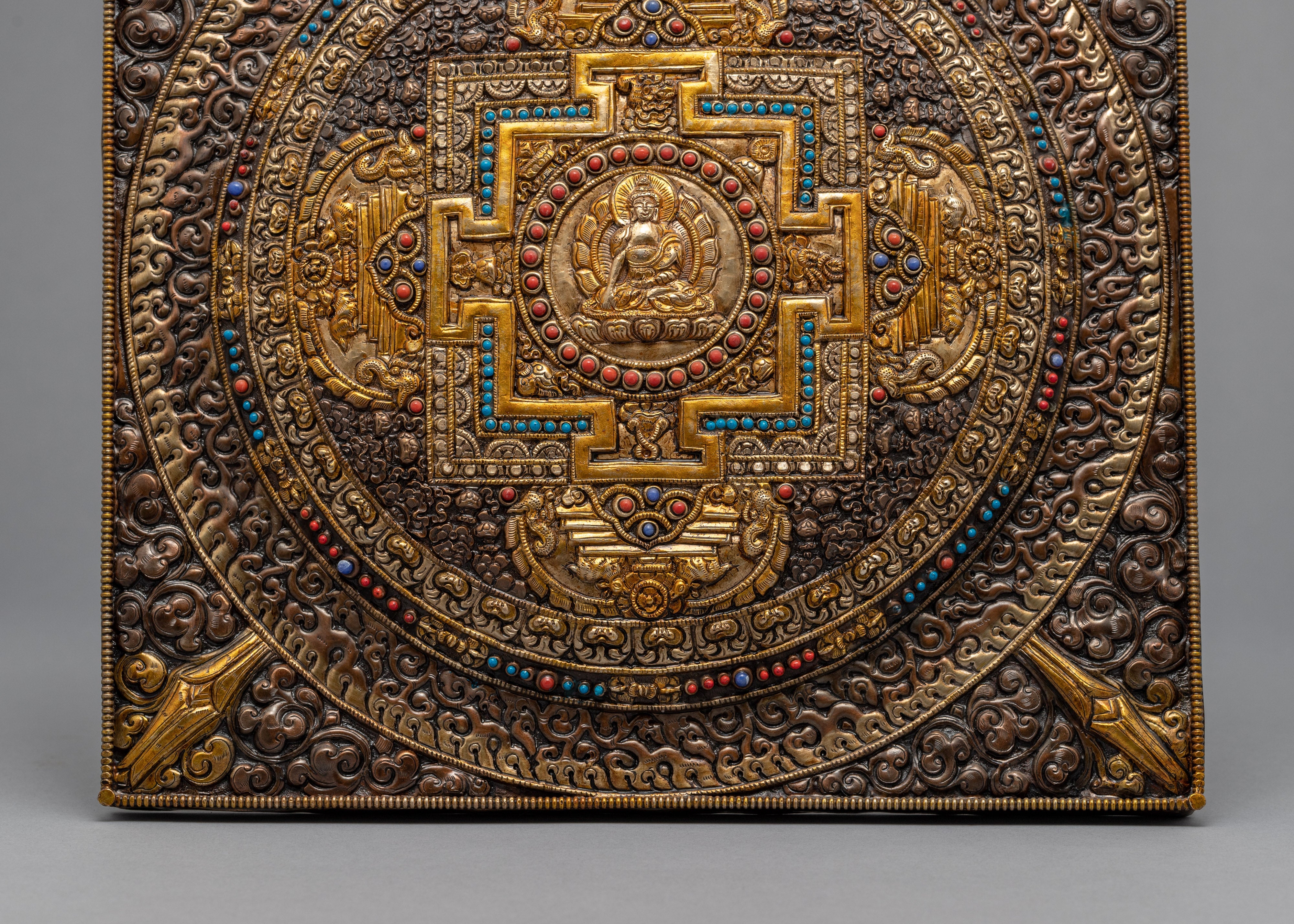 Deity Mandala Art | 24K Gold Plated Mandala