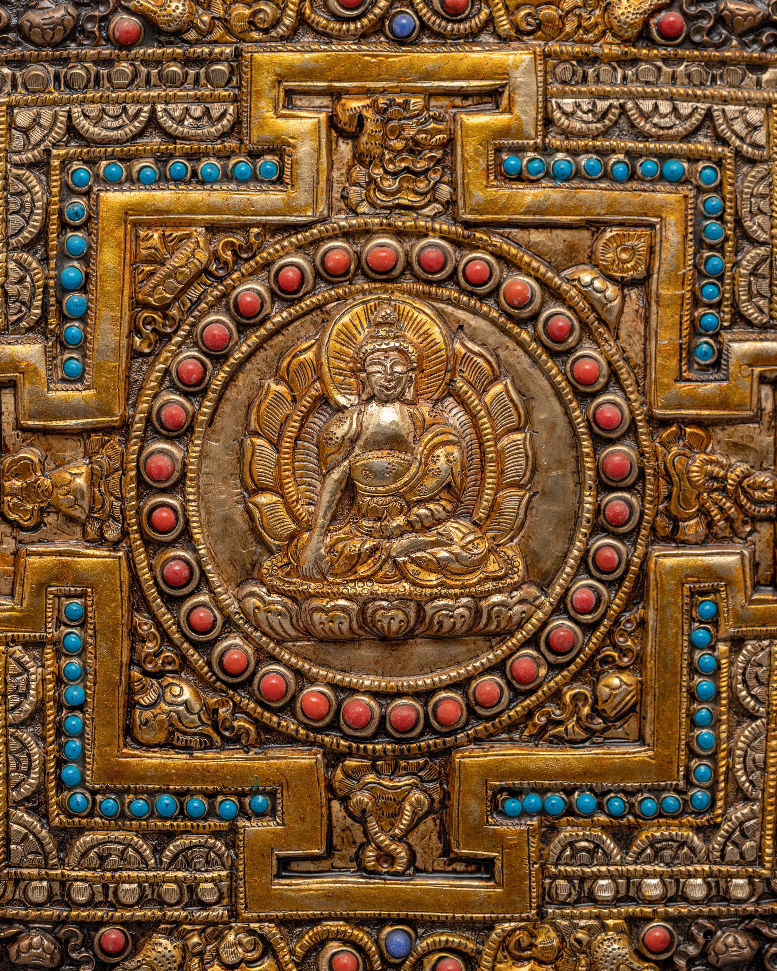 Deity Mandala Art | 24K Gold Plated Mandala