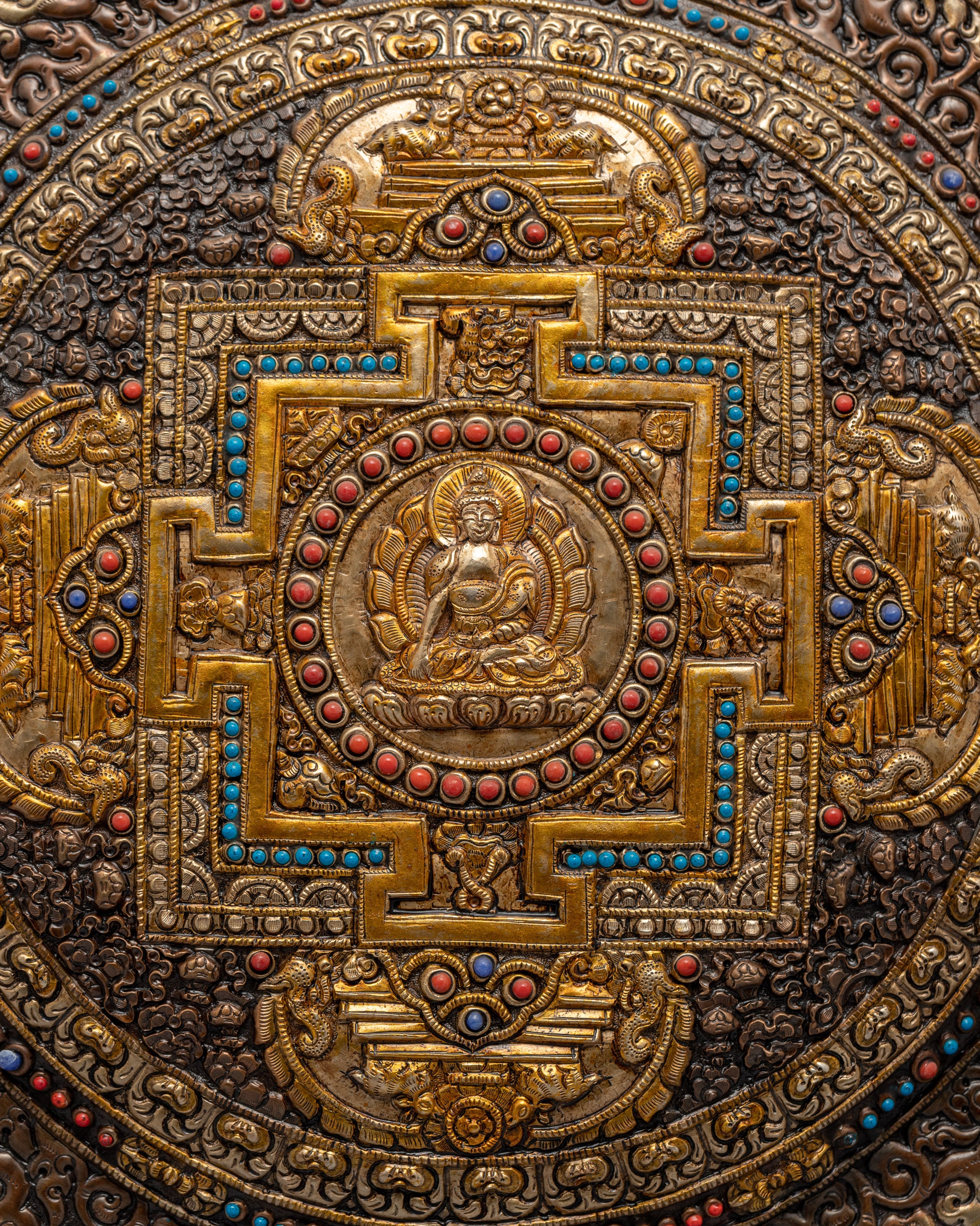 Deity Mandala Art | 24K Gold Plated Mandala