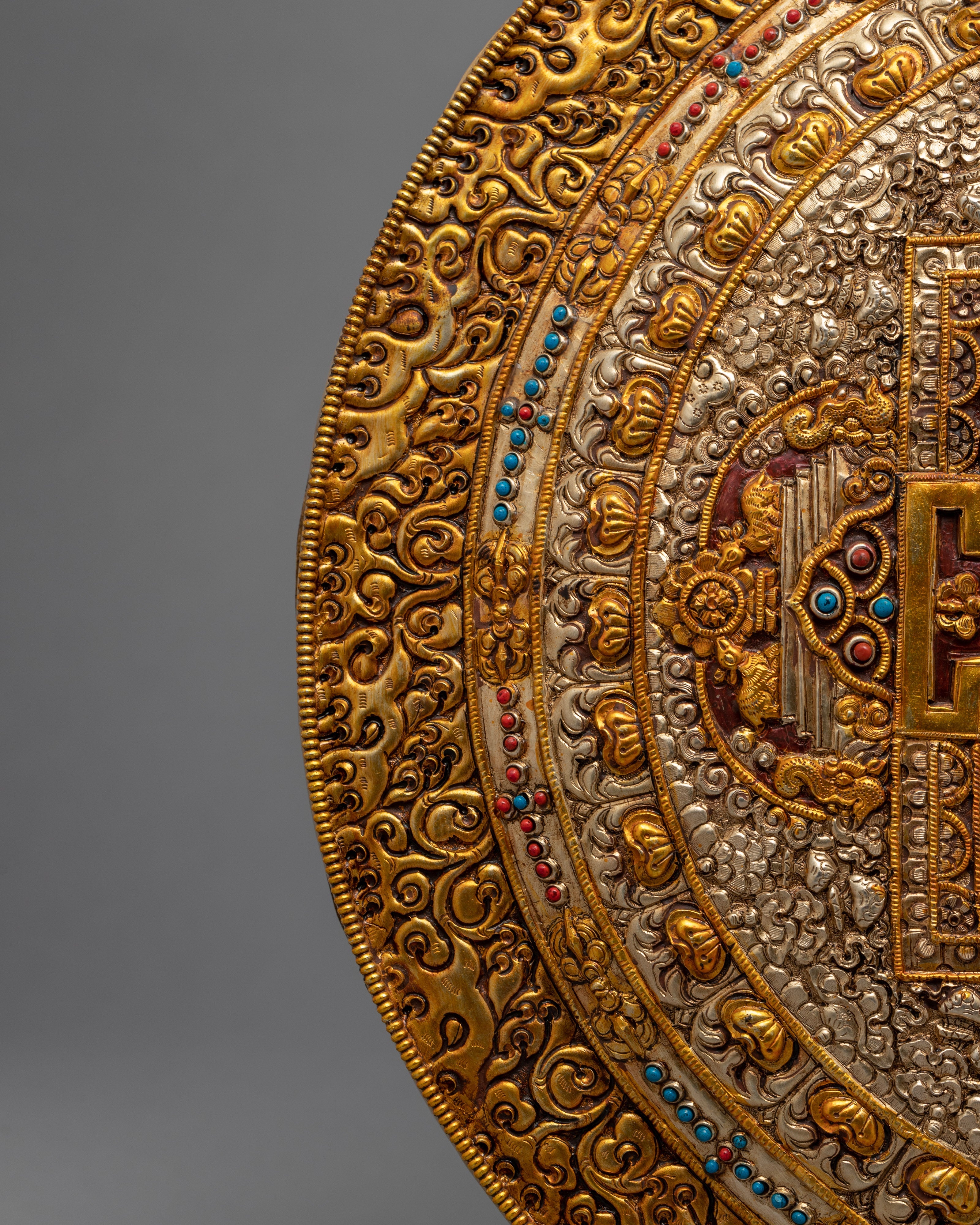 Handmade Copper Mandala Thangka | Wall Hanging