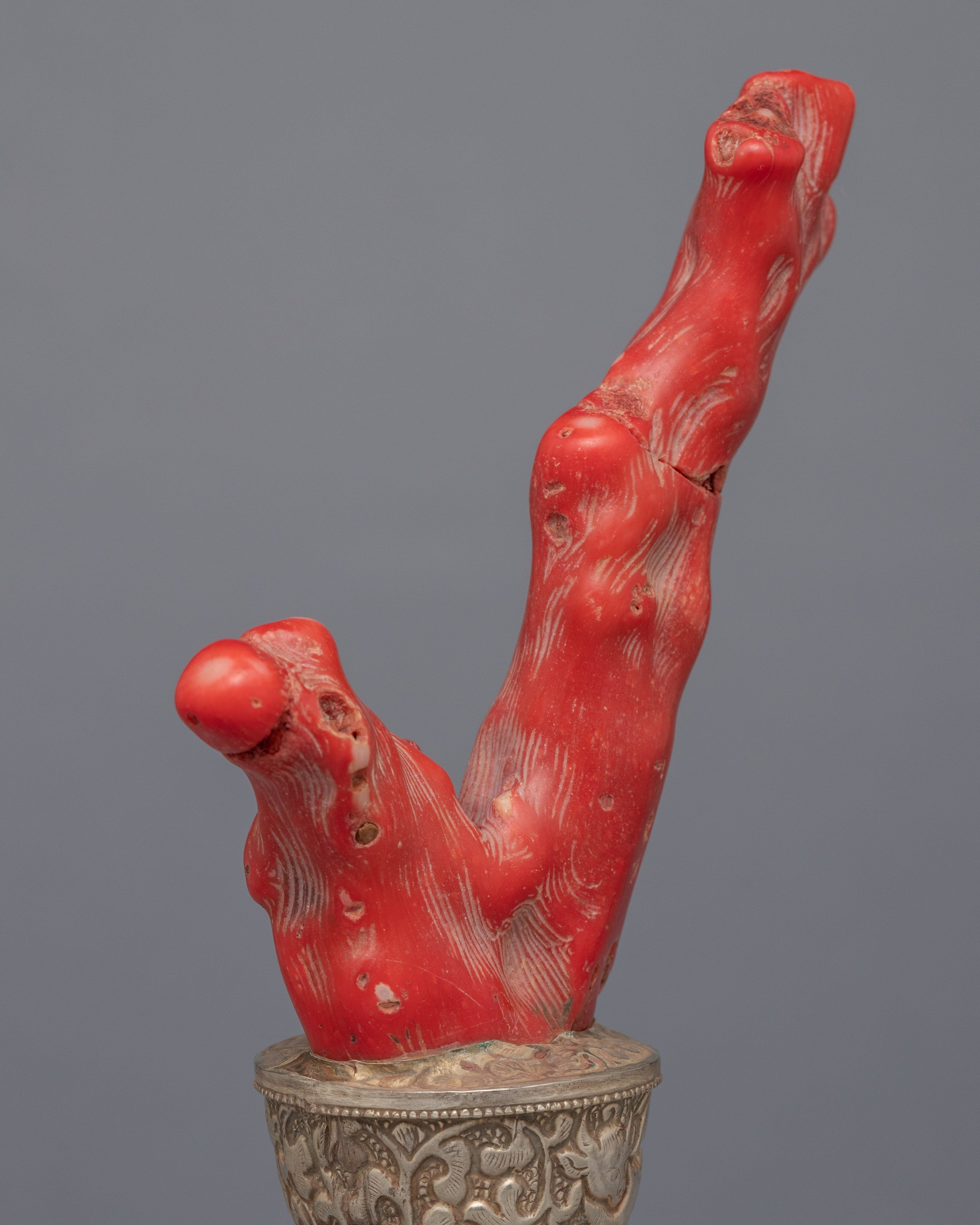 Red Coral Sculpture Stamp | Home Decor