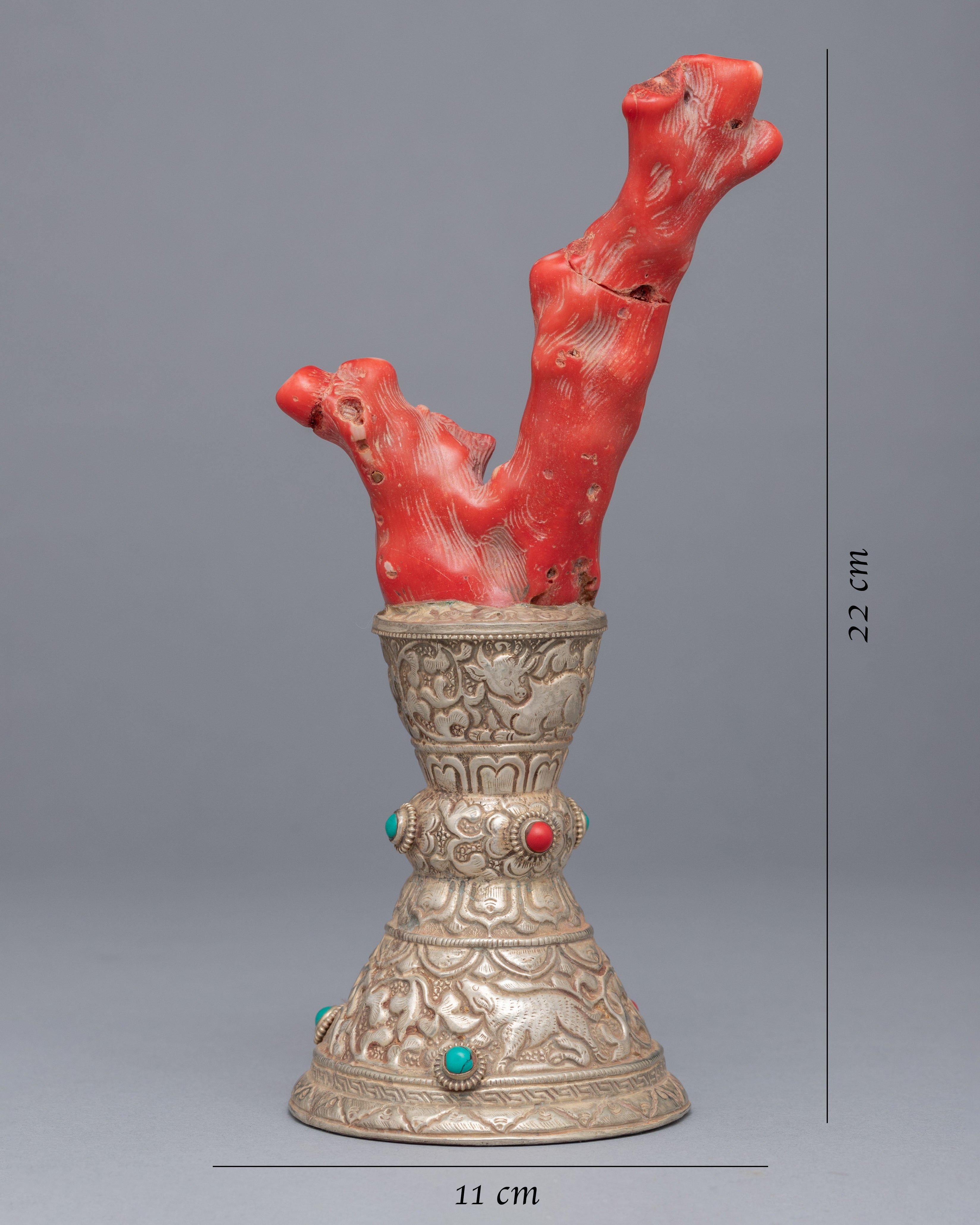 Red Coral Sculpture Stamp | Home Decor