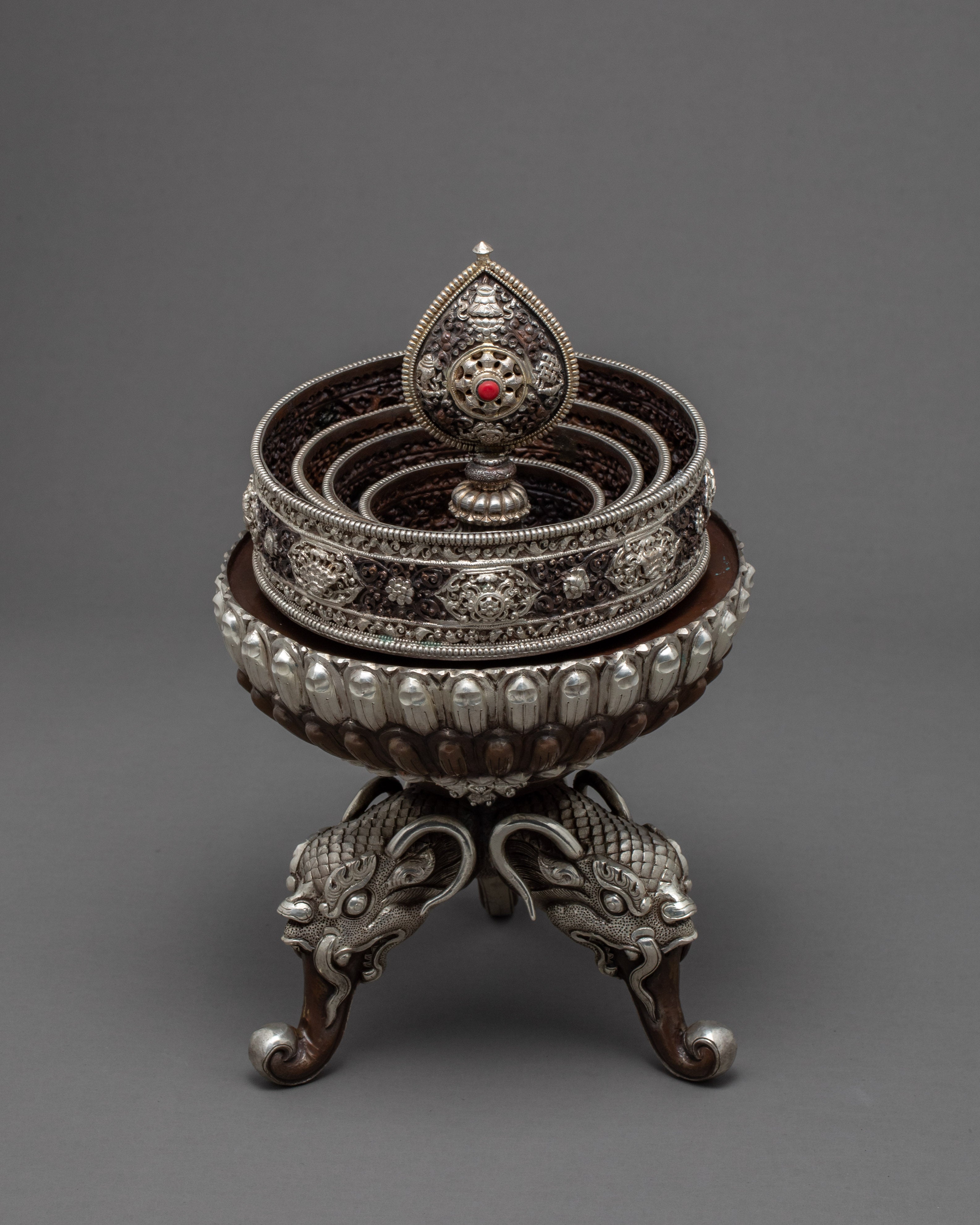 Silver Plated Mandala Set | Himalayan Crafts | Tibetan Mandala