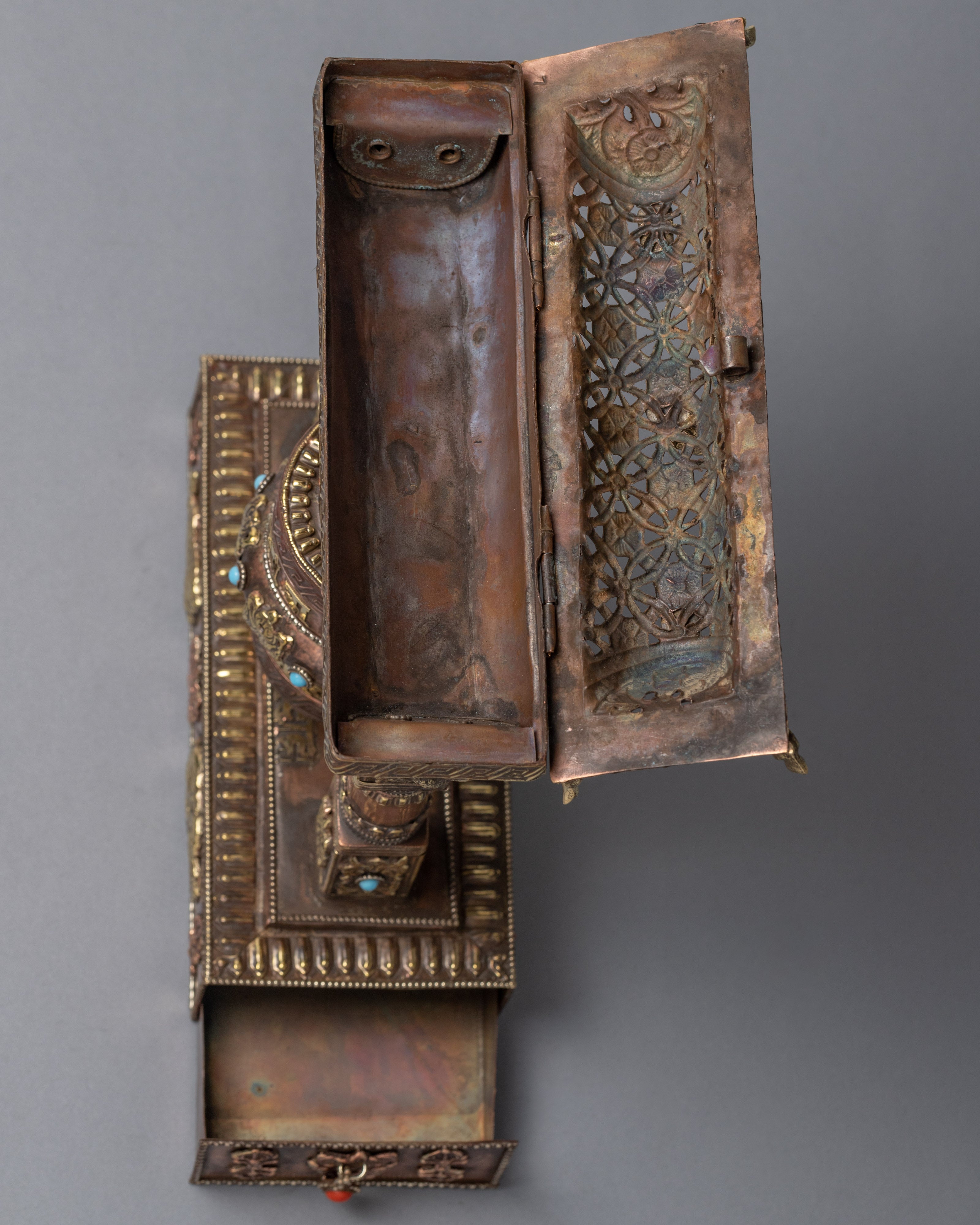 Zen Incense Burner with Prayer Wheel | Handmade Burner For Meditation