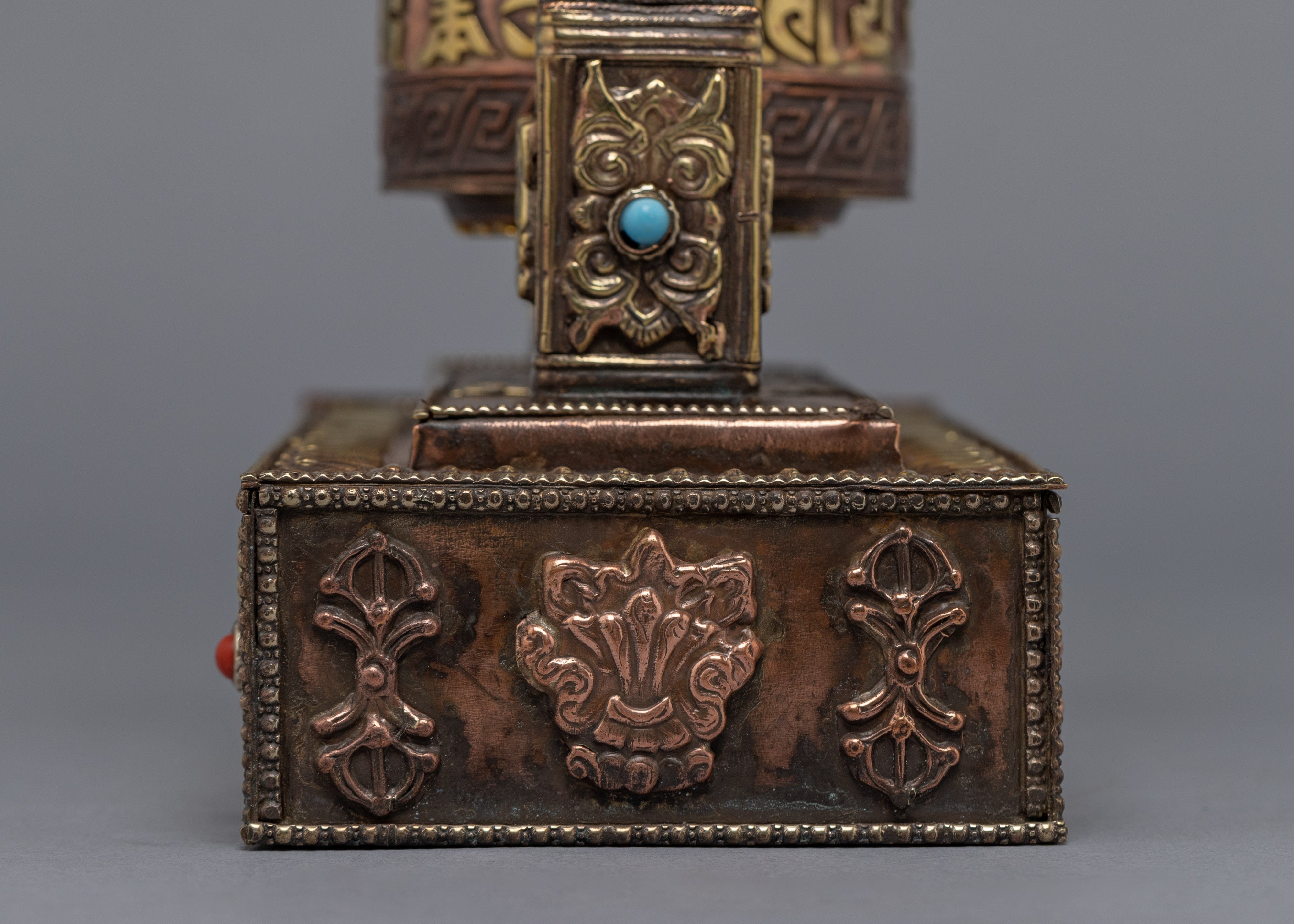 Zen Incense Burner with Prayer Wheel | Handmade Burner For Meditation