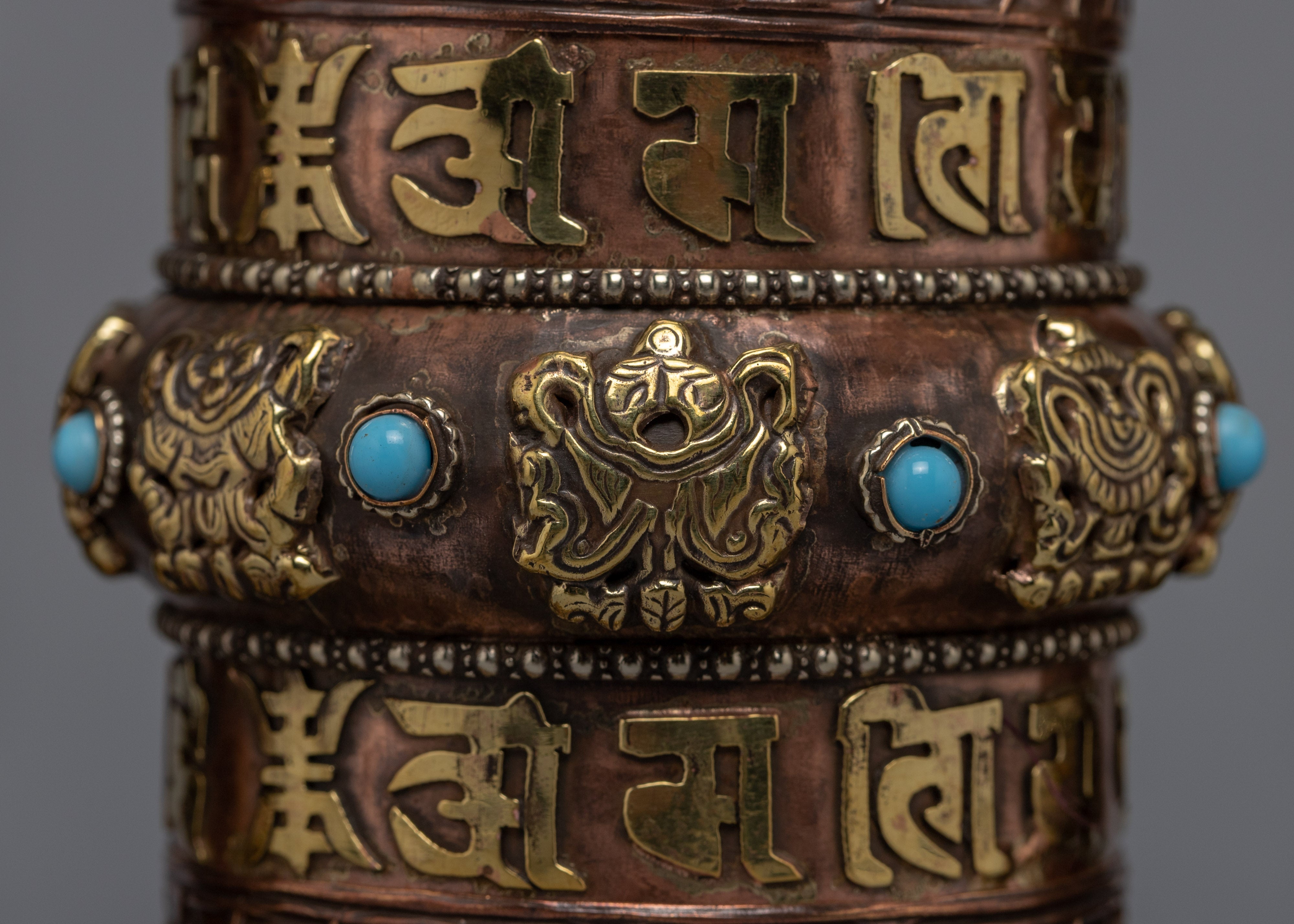 Zen Incense Burner with Prayer Wheel | Handmade Burner For Meditation