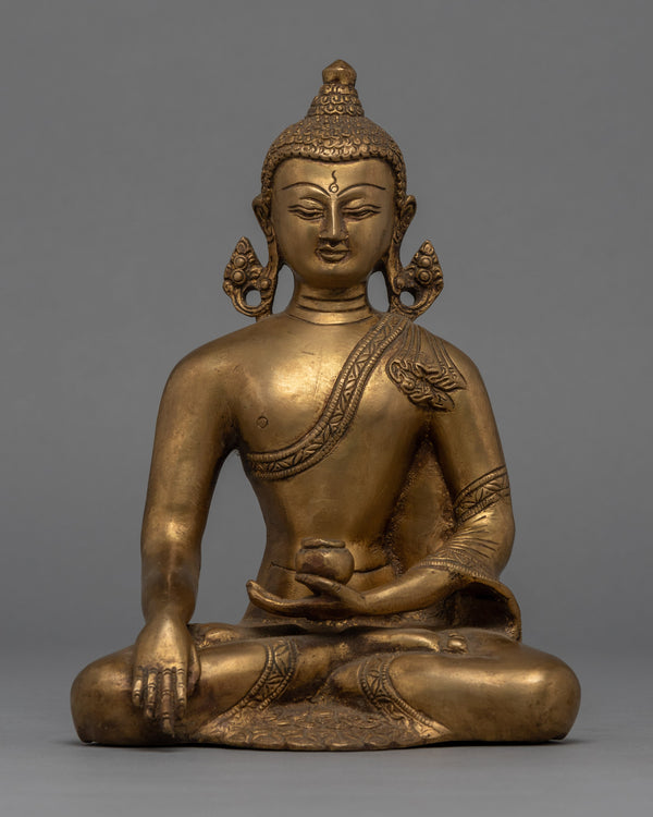 Brass Shakyamuni Buddha Statue