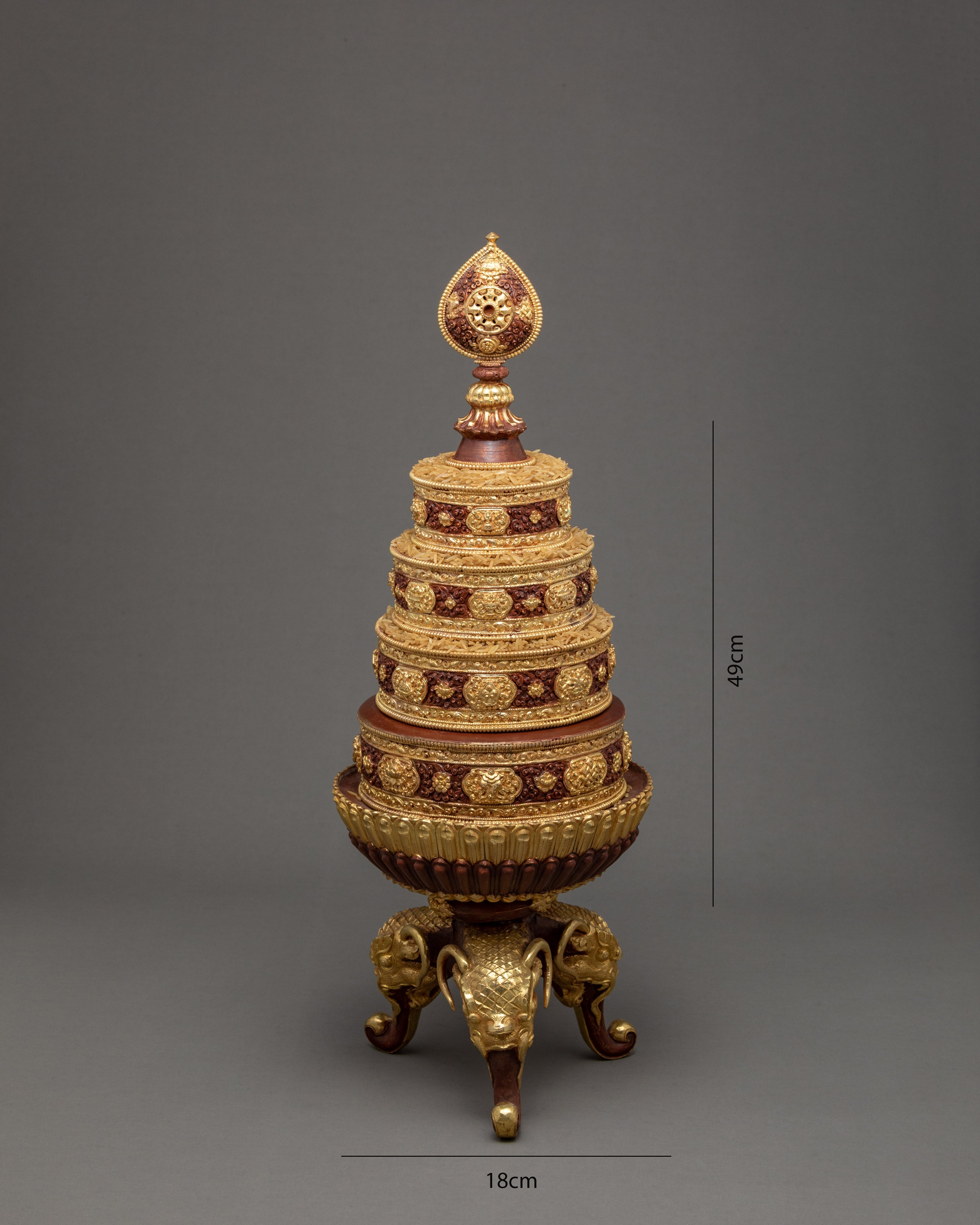 Handmade Mandala Offering Set | Buddhist Altar Kit