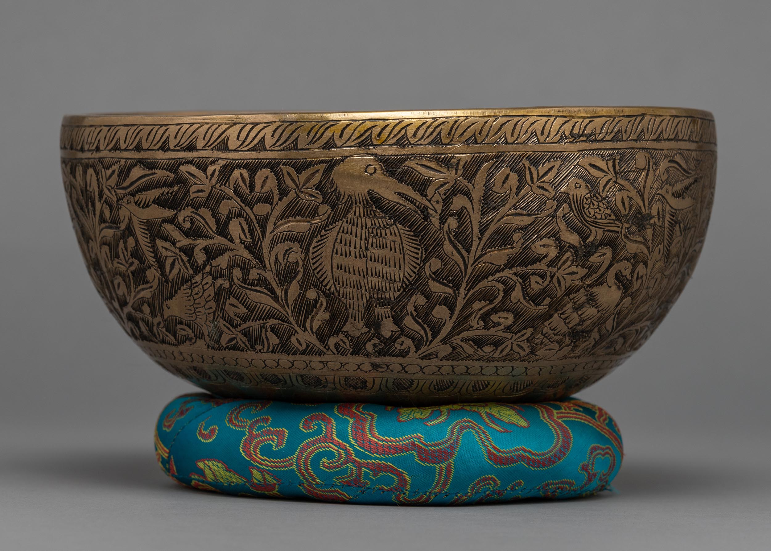 Nepalese Carved Singing Bowl | Hand-hammered Bowl | Sound Therapy