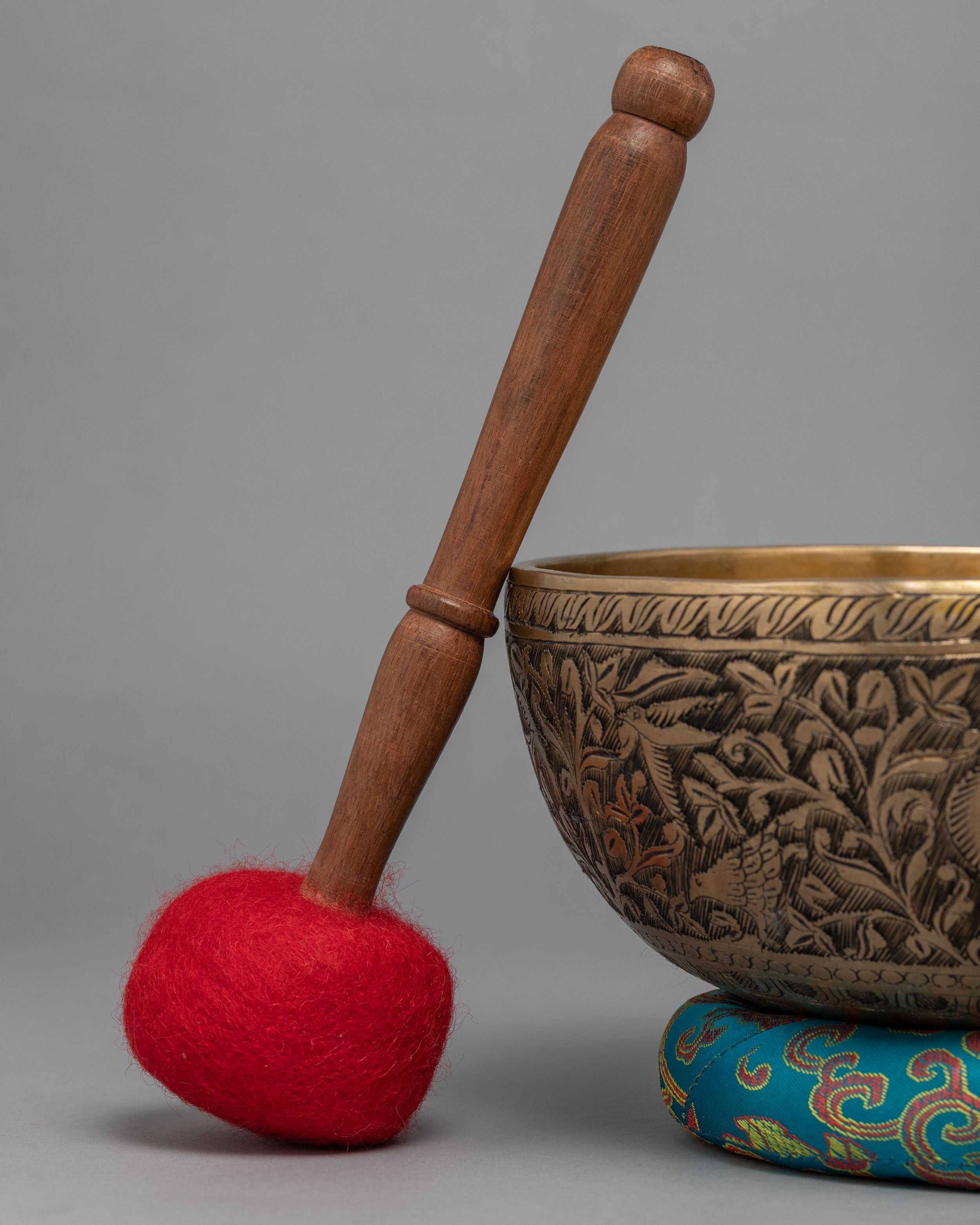 Nepalese Carved Singing Bowl | Hand-hammered Bowl | Sound Therapy