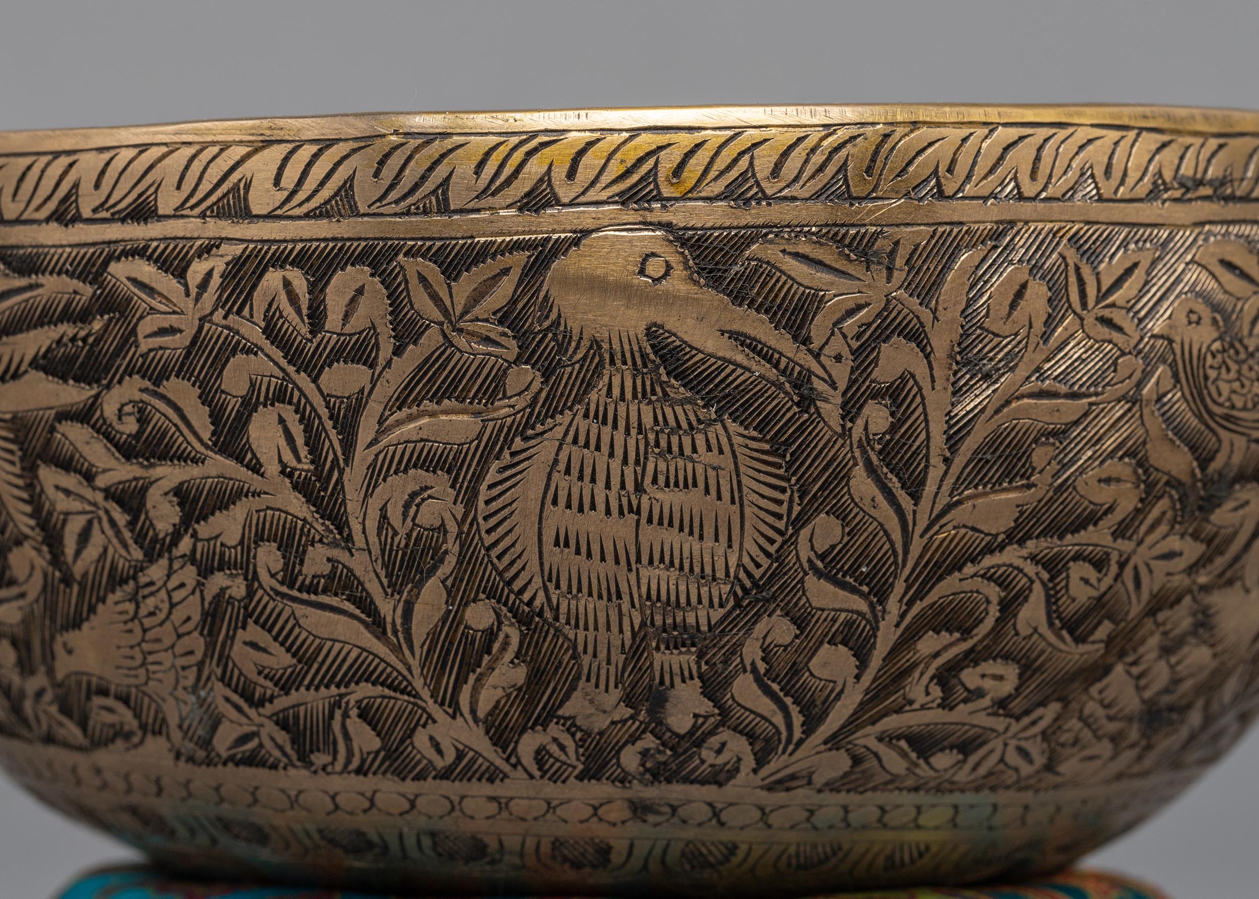 Nepalese Carved Singing Bowl | Hand-hammered Bowl | Sound Therapy