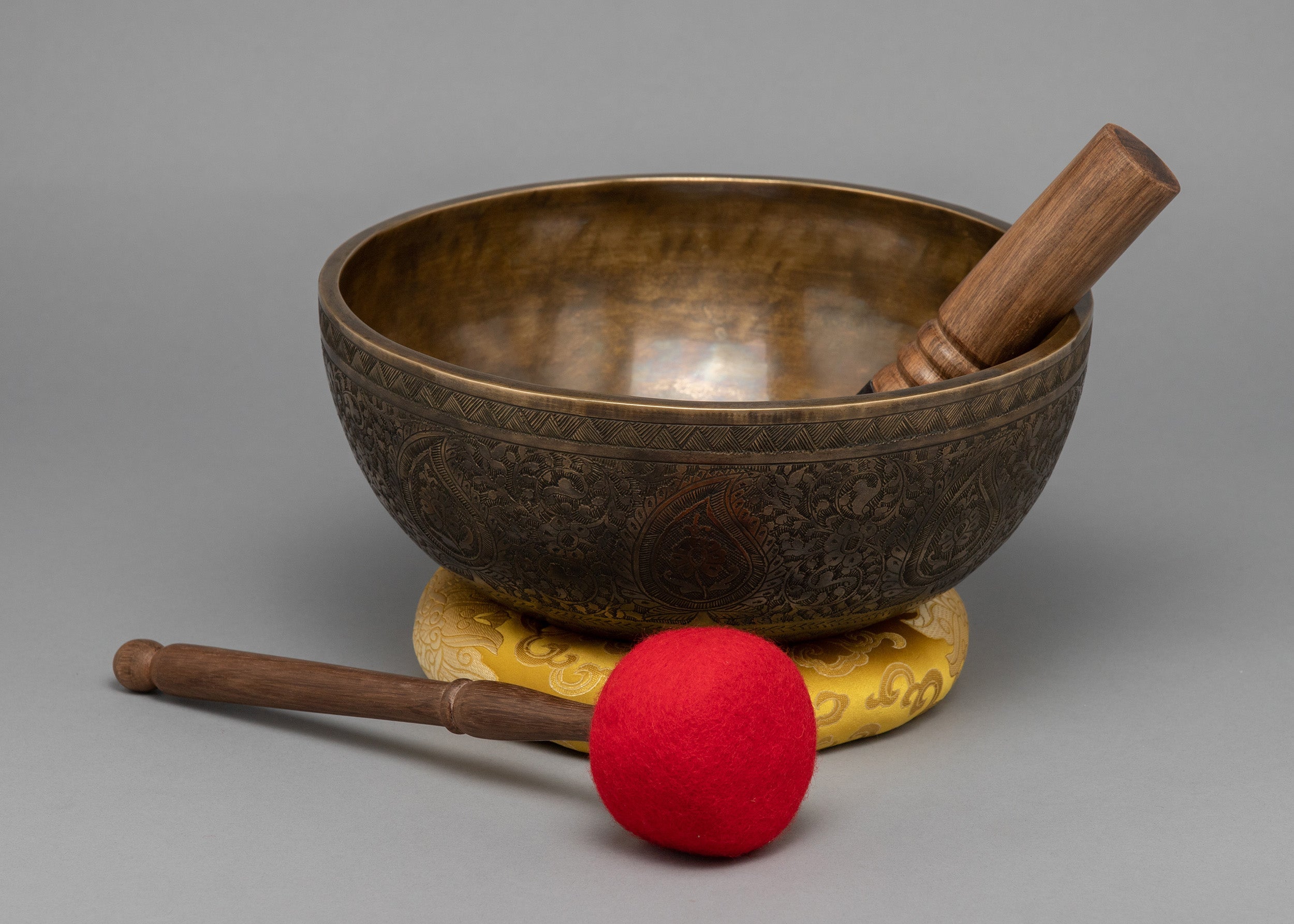 Buddhist Singing Bowl | Traditional Art | Antique Carved Bowl