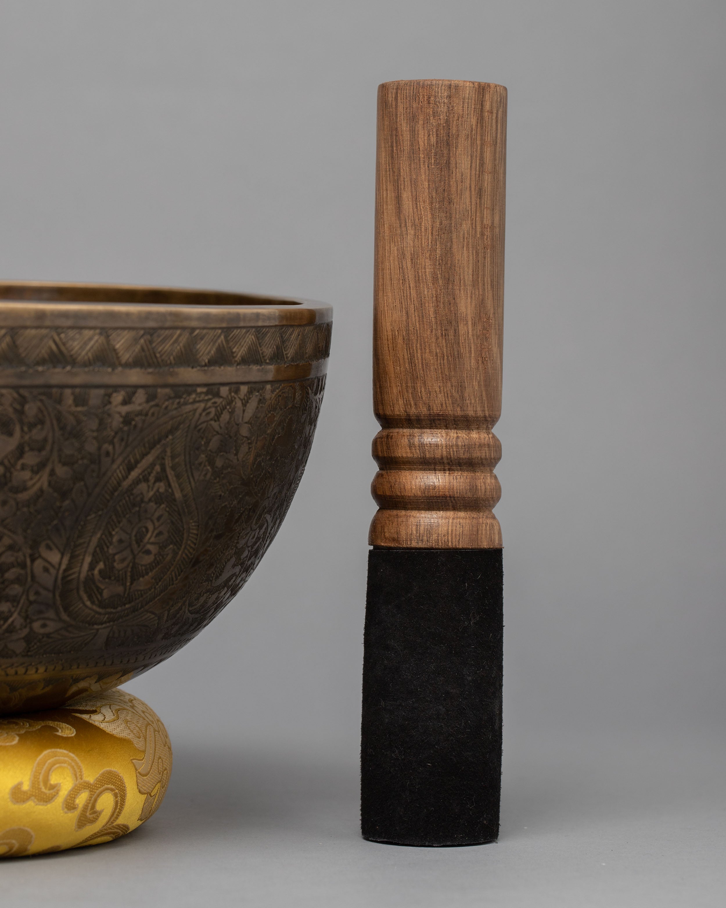 Buddhist Singing Bowl | Traditional Art | Antique Carved Bowl
