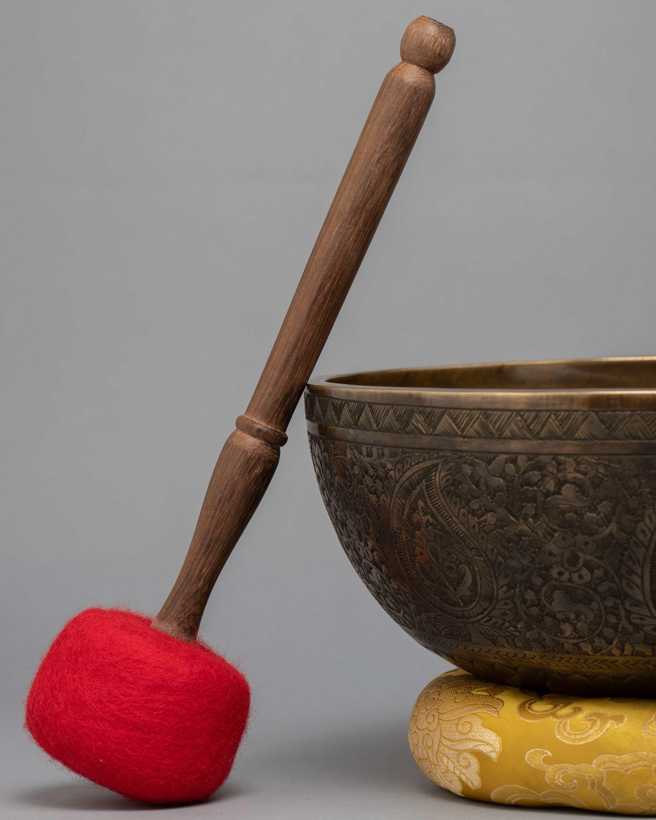 Buddhist Singing Bowl | Traditional Art | Antique Carved Bowl