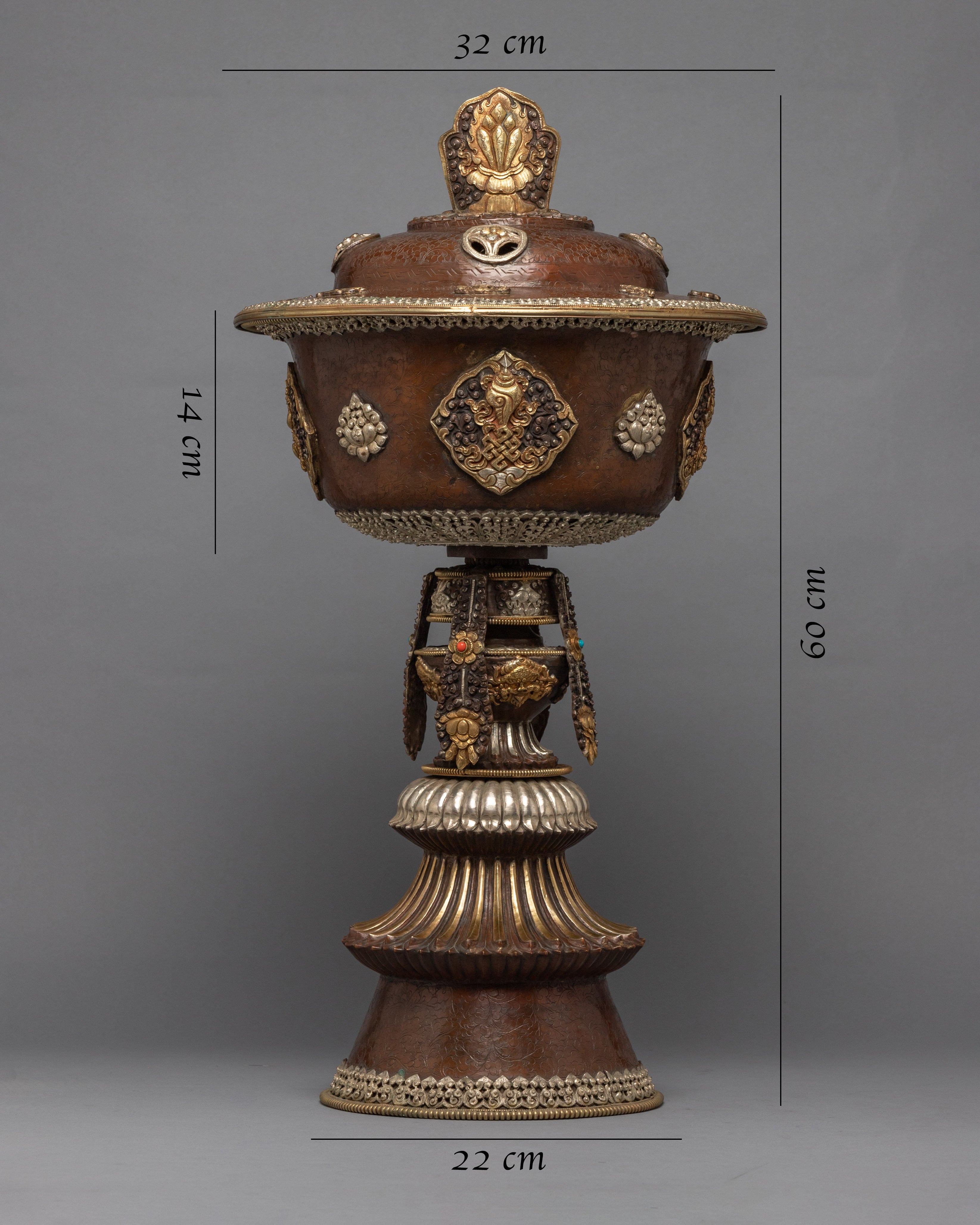 Tibetan Butter Lamp Set | Handcarved Lamp Set