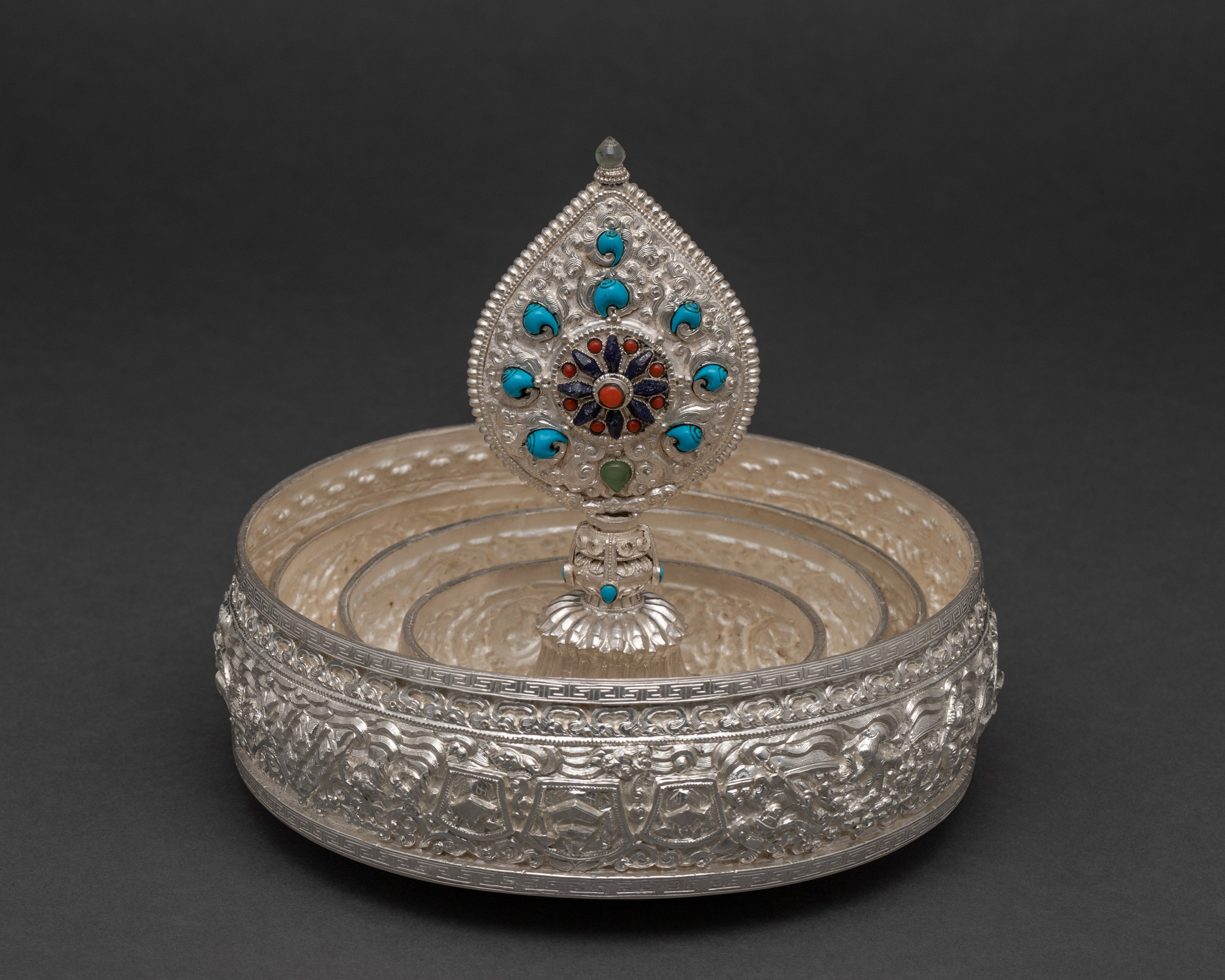 Silver Mandala | Traditional Rice-offering Set