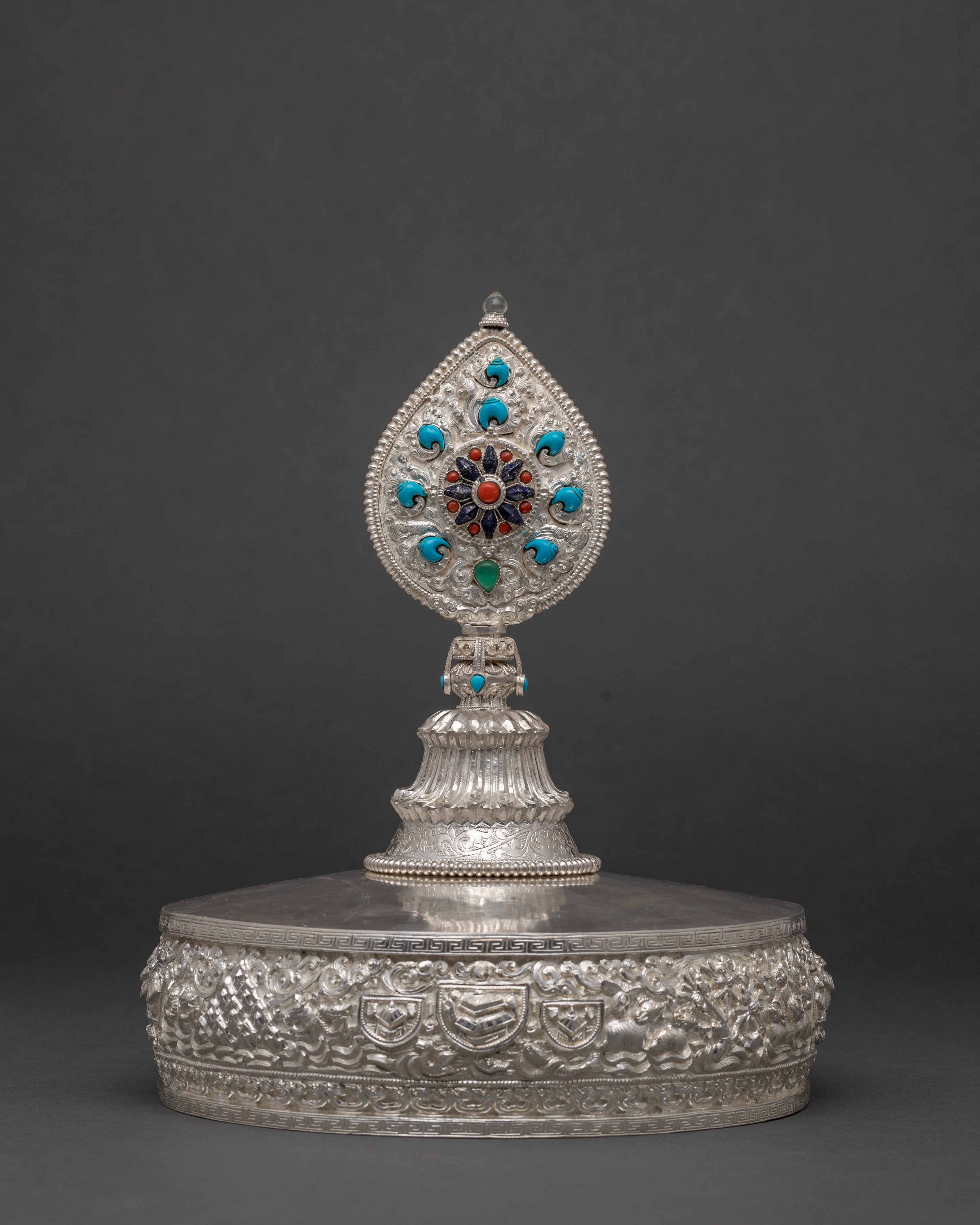 Silver Mandala | Traditional Rice-offering Set
