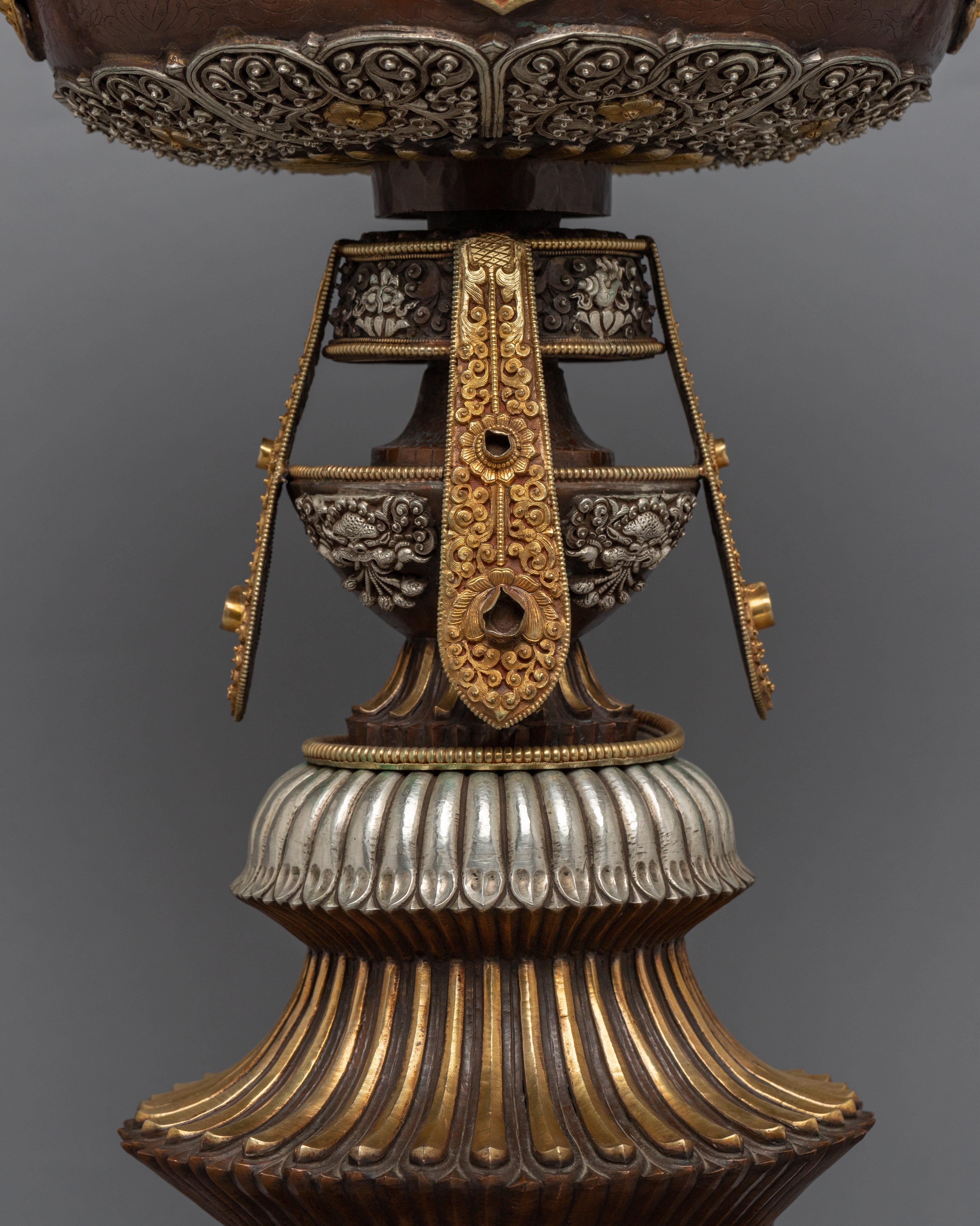 Buddhist Butter Lamp Set | Tibetan Home Decor | Handcrafted Nepalese Art