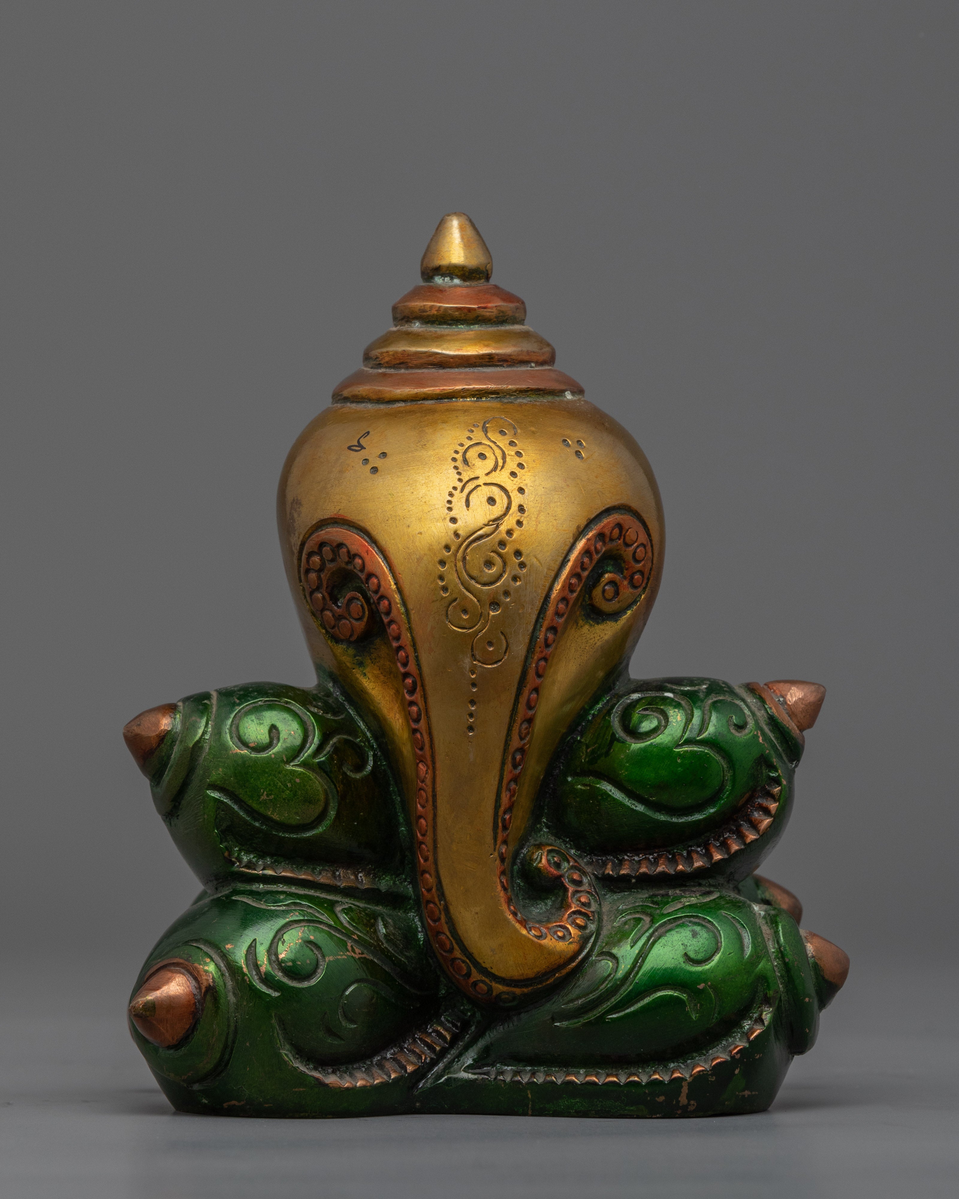 Traditional Copper Statue For Practice Of Mantra Of Ganesha | Hindu Deity Figurine For Ganesh Chaturthi