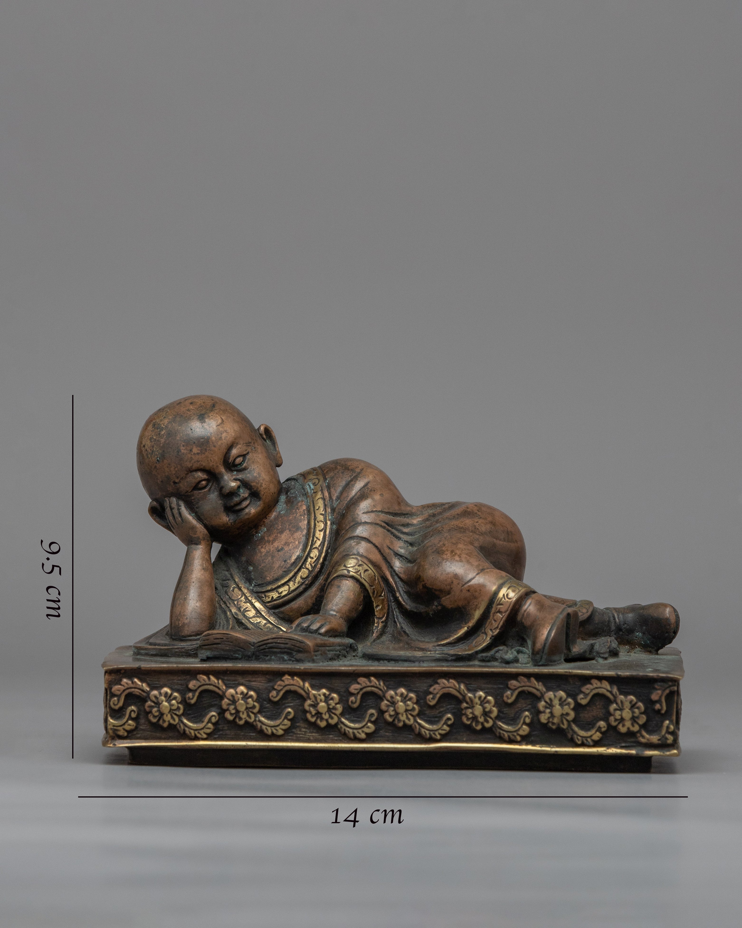 Reading Monk Garden Statue | Copper Statue