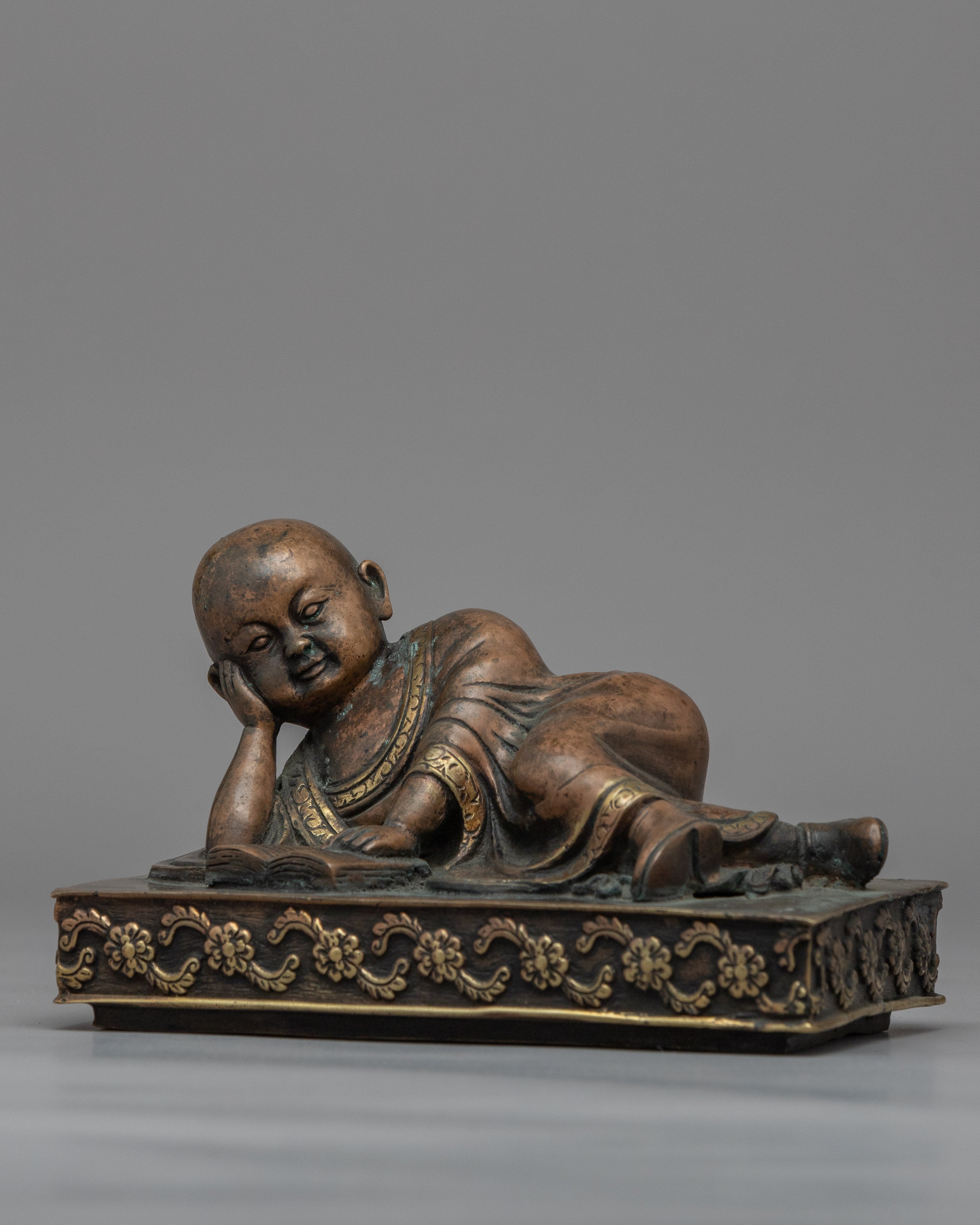 Reading Monk Garden Statue | Copper Statue