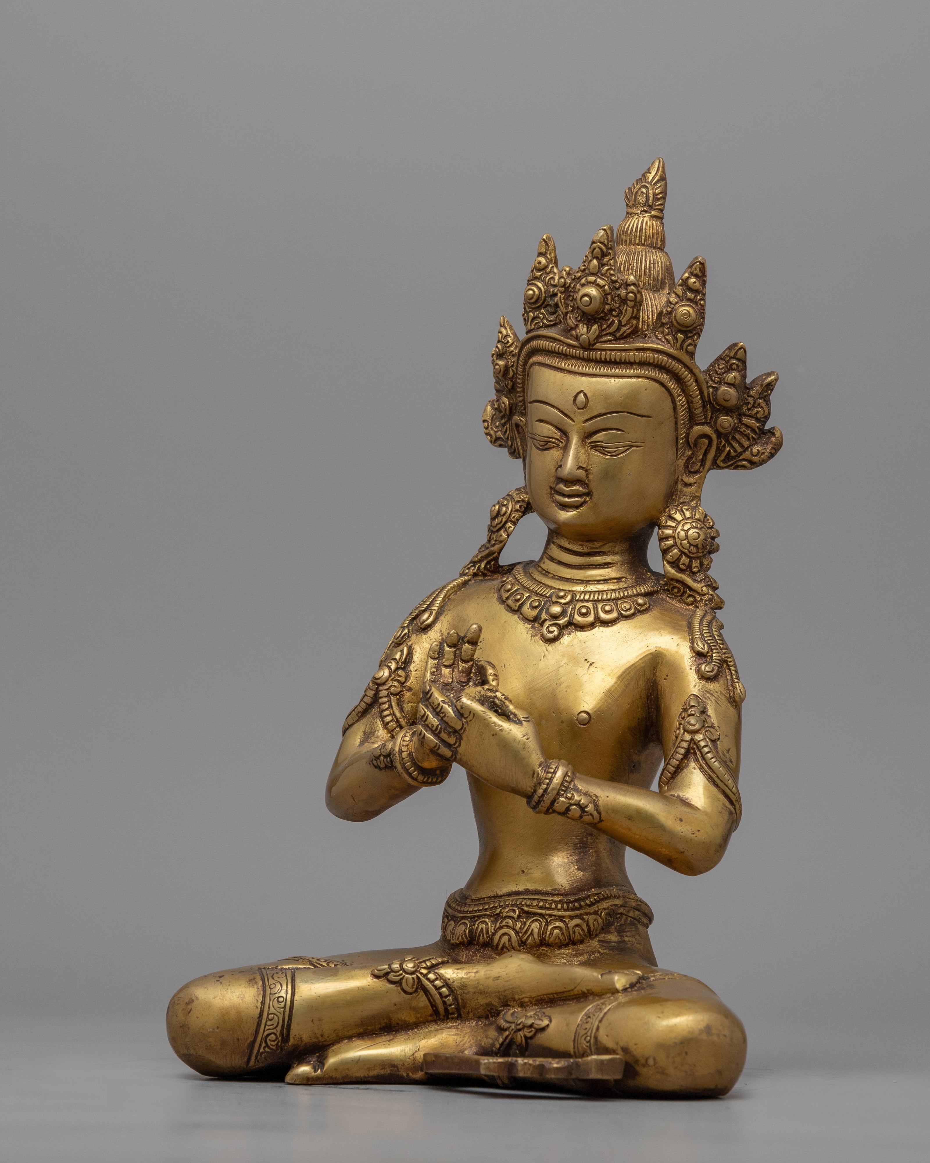 Himalayan Bodhisattva Statue | Brass Body Buddhist Art