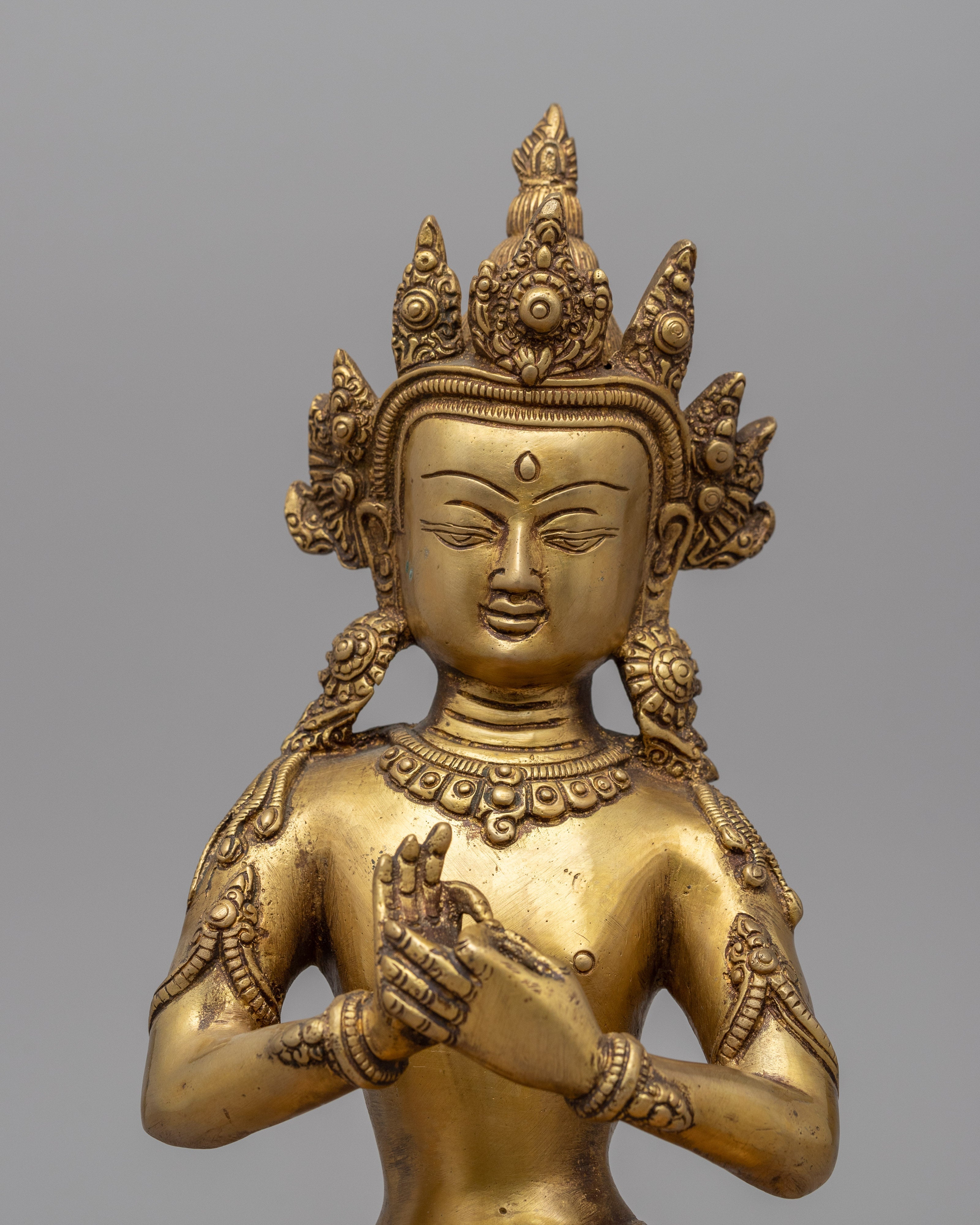 Himalayan Bodhisattva Statue | Brass Body Buddhist Art