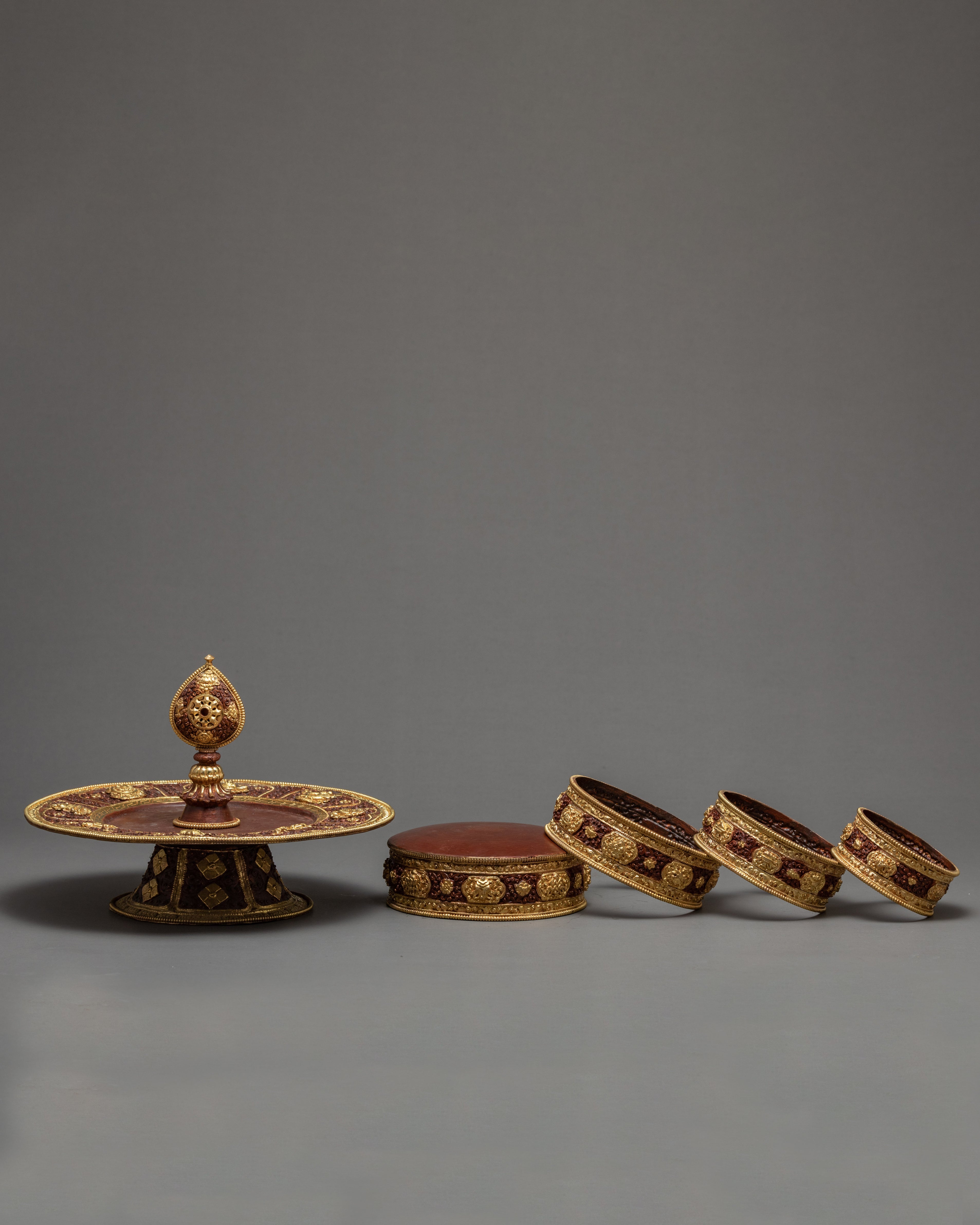 Ashtamangala Mandala Set | Handmade Tibetan Art | Antique Mandala Set