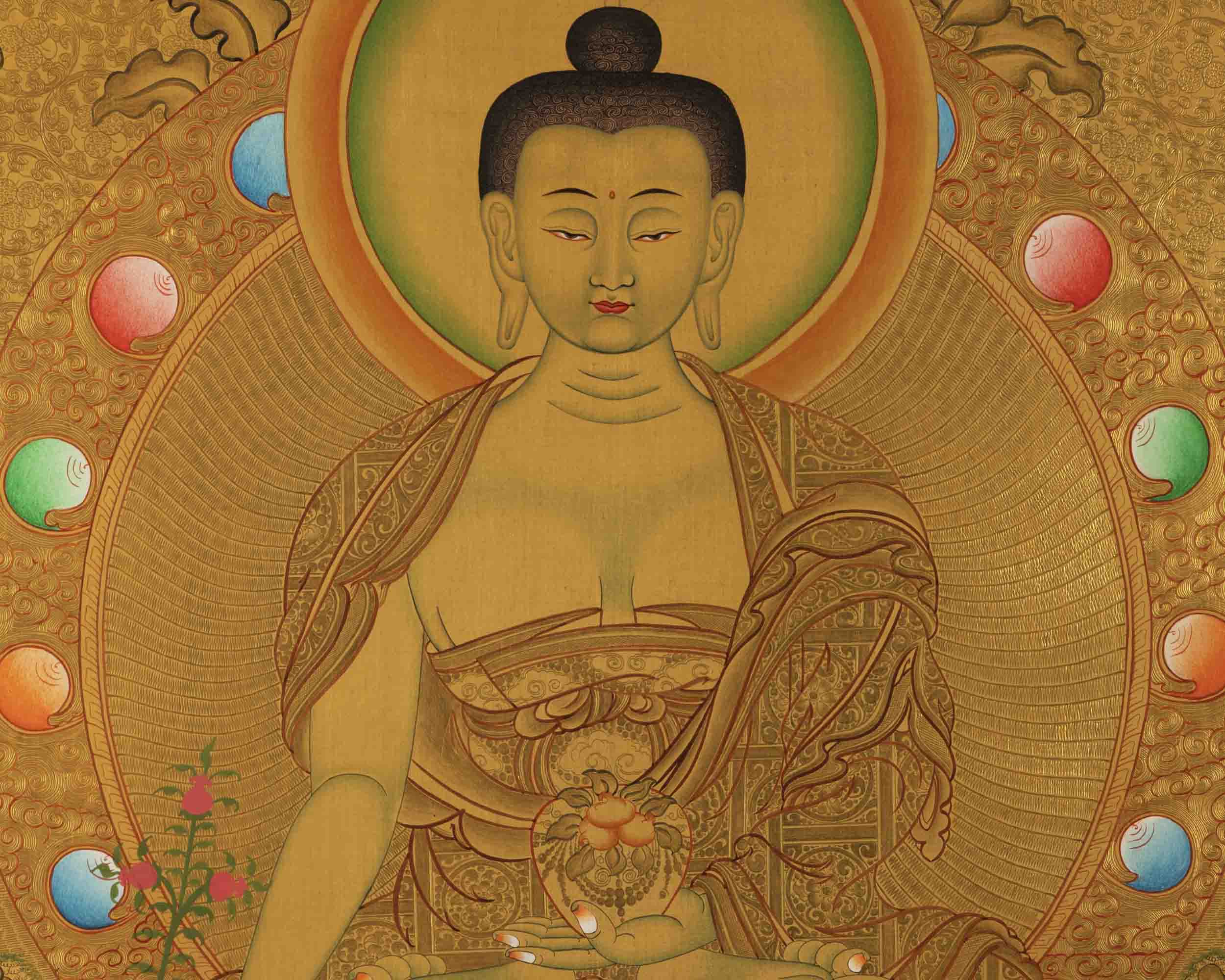 Healing Buddha Thangka | Bhaisajyaguru Thangka | Wall Hanging Decors