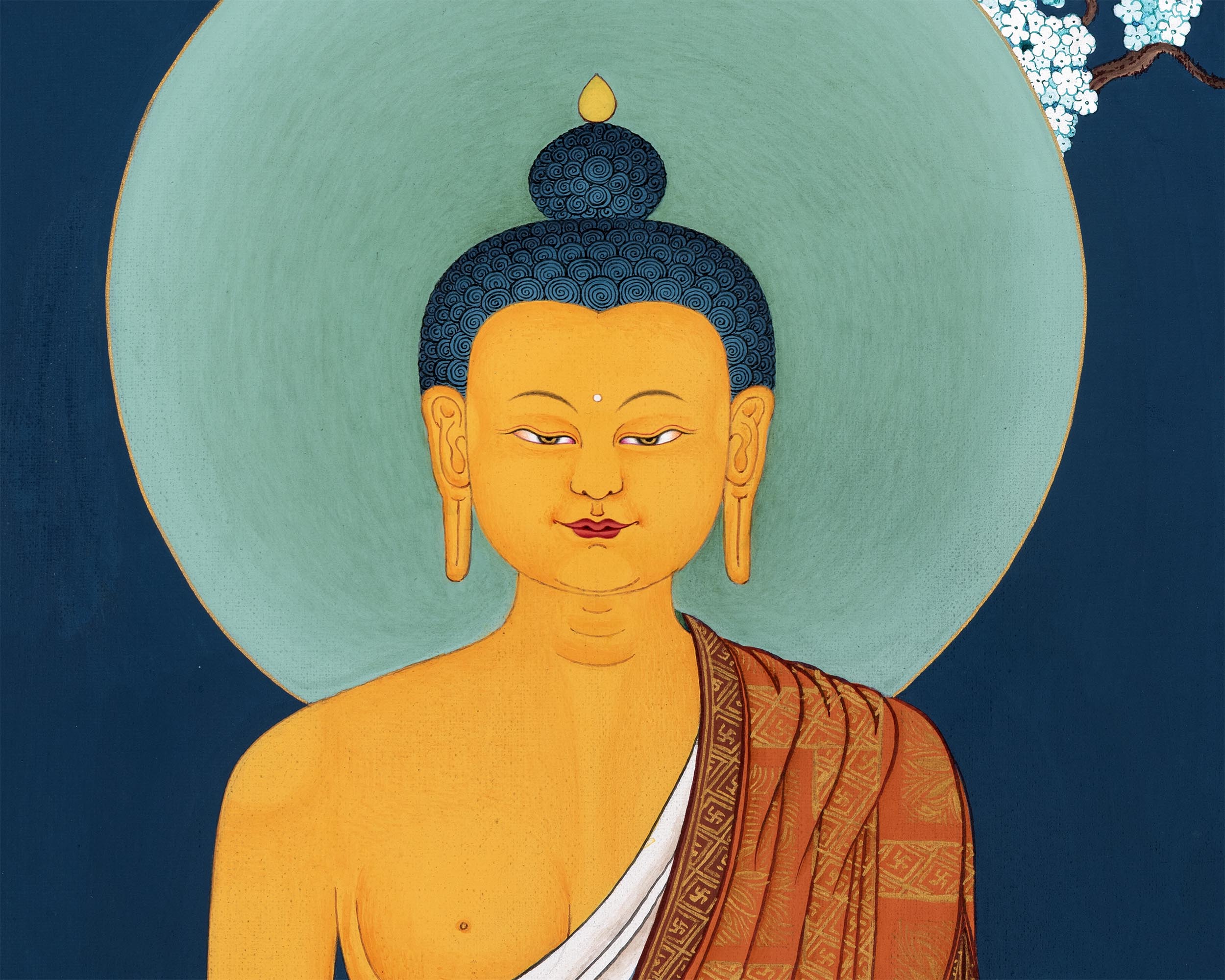 Shakyamuni Buddha Thangka | Siddhartha Gautama | Buddhist Art