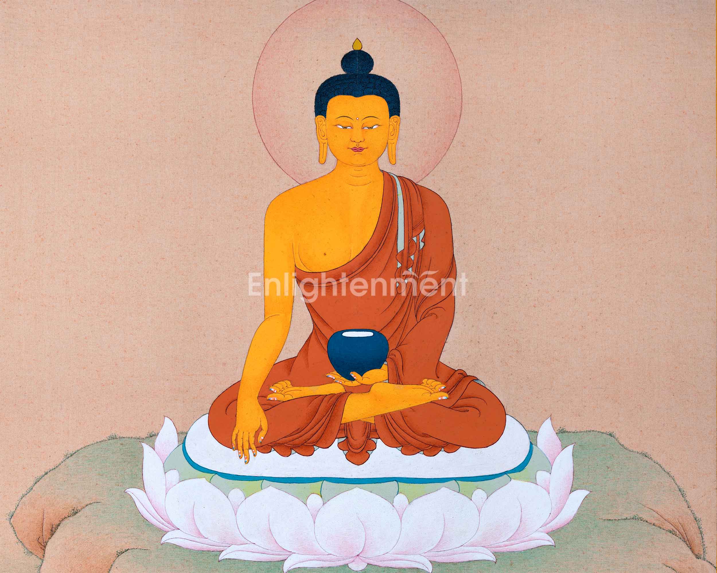 Shakyamuni Buddha Wall Art For Living Room Decoration | Traditional Himalayan Art For Wall Hanging