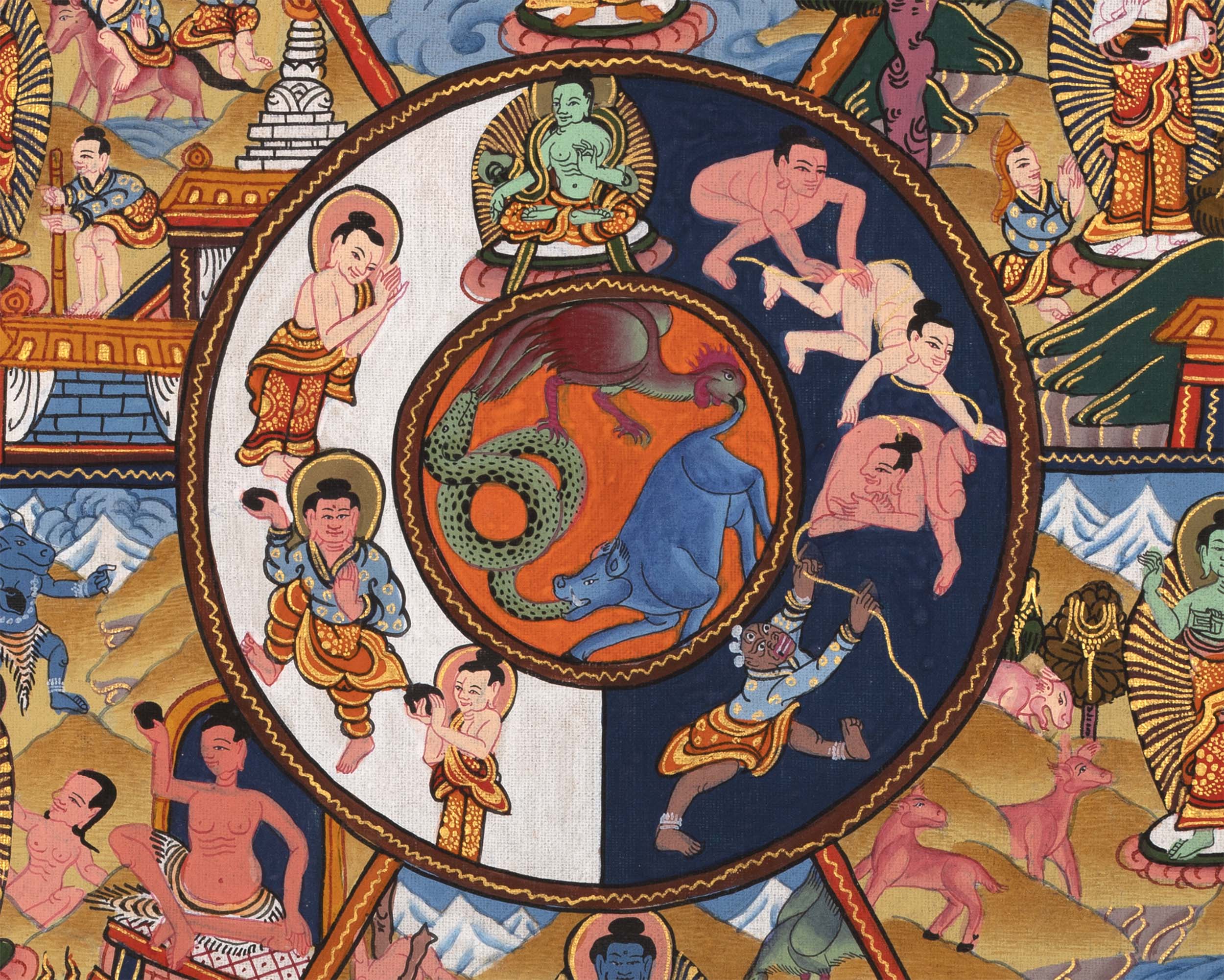 Wheel Of Life Bhavachakra | Buddhist Thangka