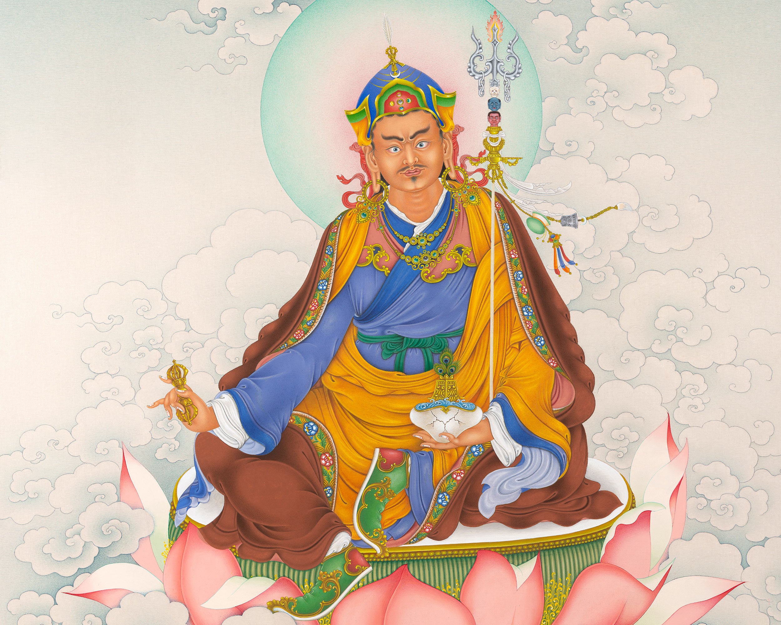 guru rinpoche thangka print