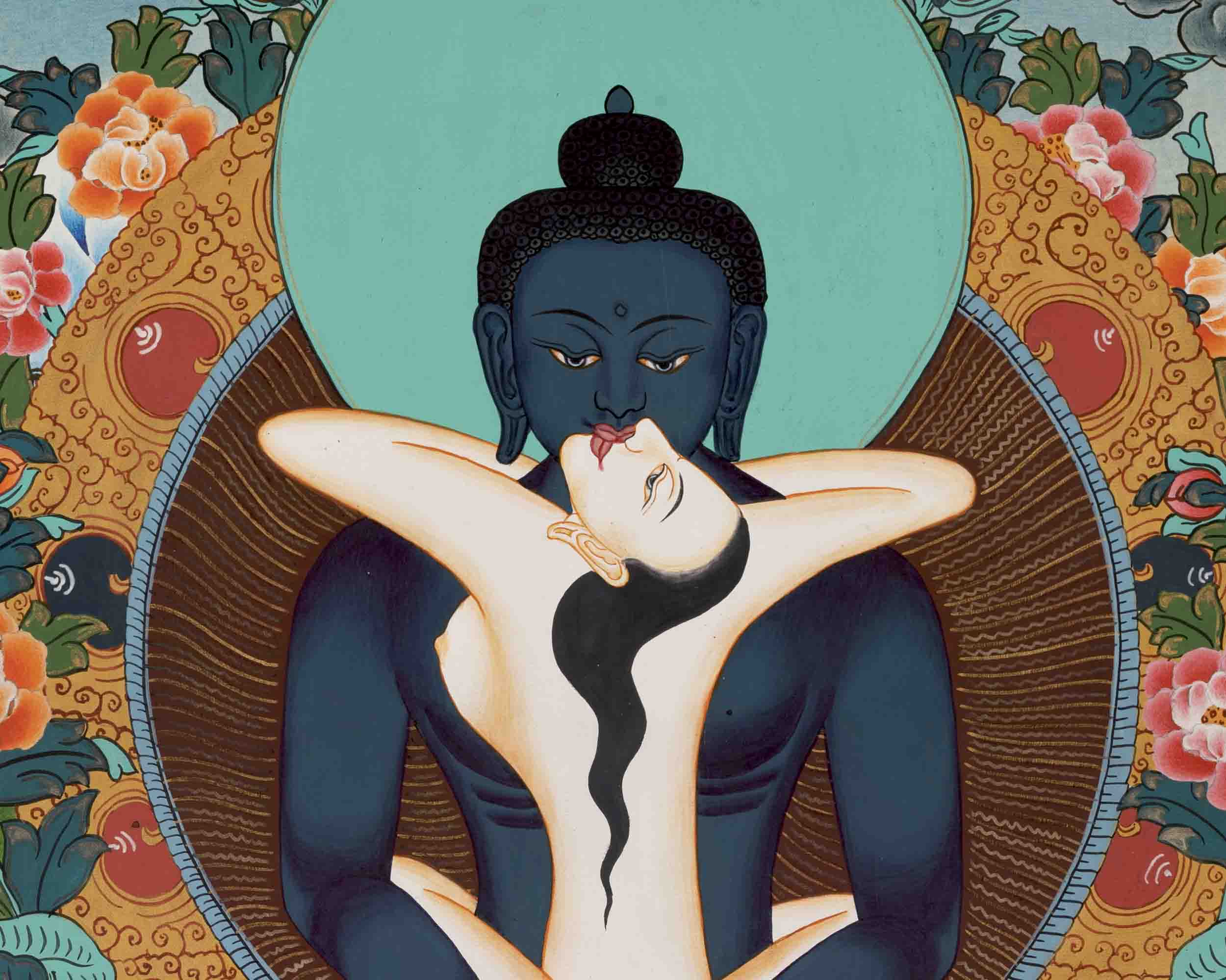 Samantabhadra Thangka | Religious Buddhist Painting | Wall Decors