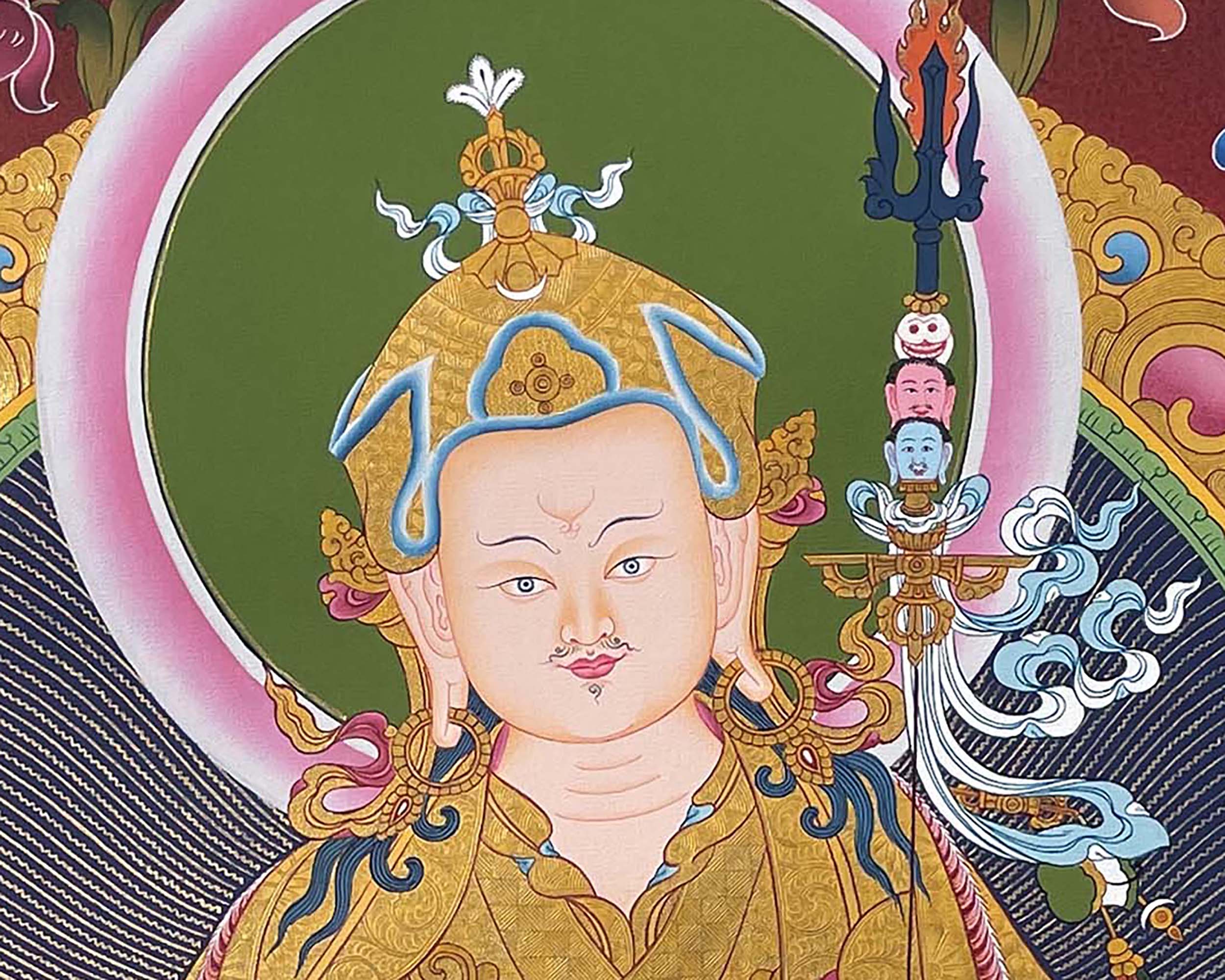 Guru Rinpoche Thangka | Religious Buddhist Art | Wall Decors
