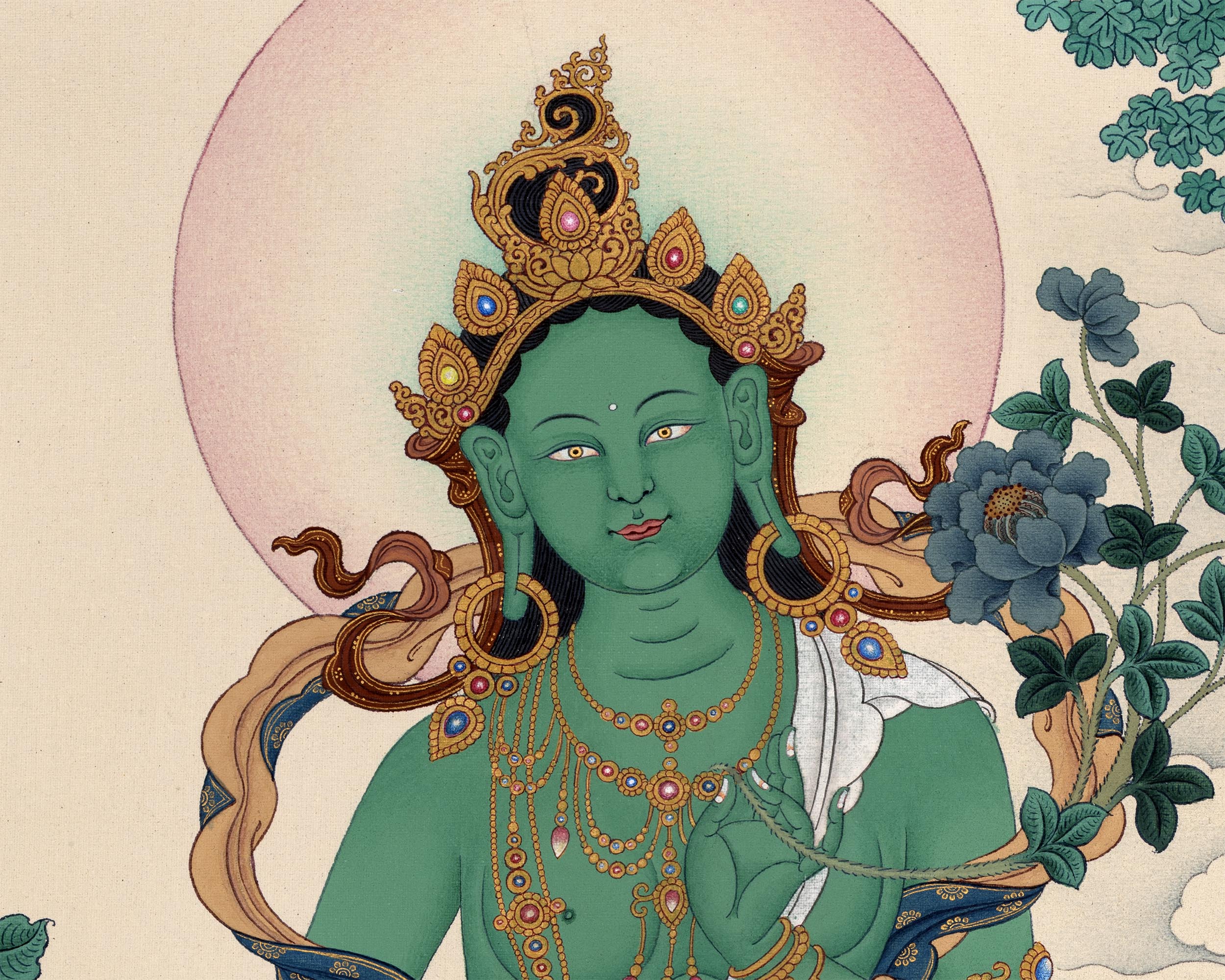 Green Tara Thangka | Bodhisattva Art