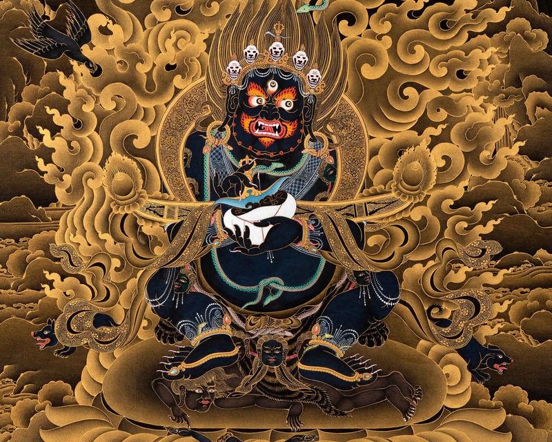 Sakya Mahakala Print | Traditional Himalayan Art