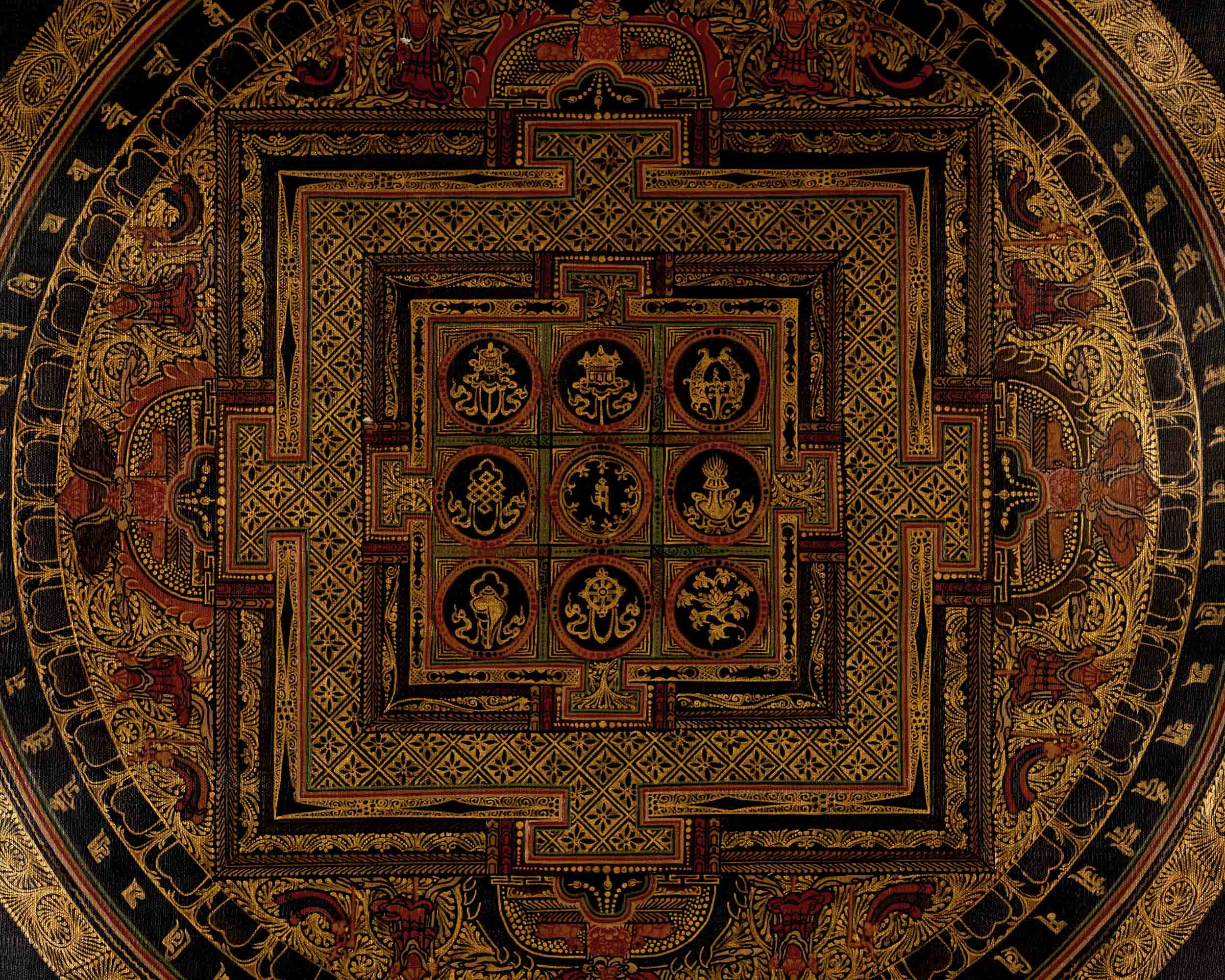 Buddhist Mandala Thangka | Religious Tibetan Art | Wall Decors