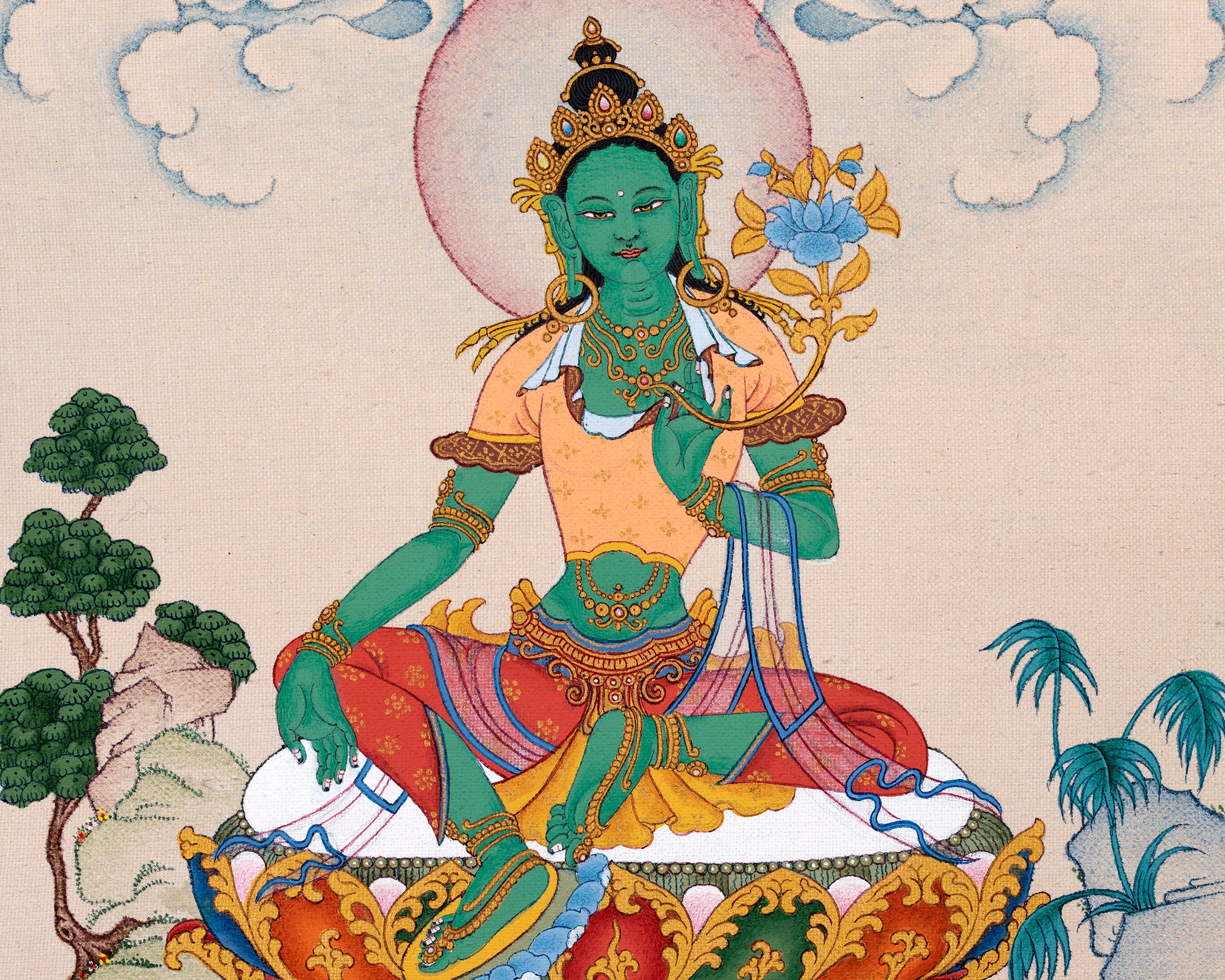 green tara thangka