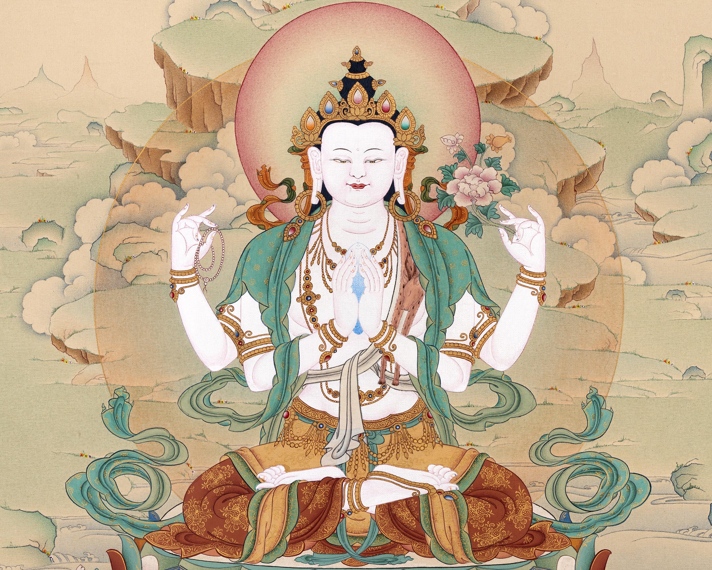 Four Arm Chenrezig Thangka