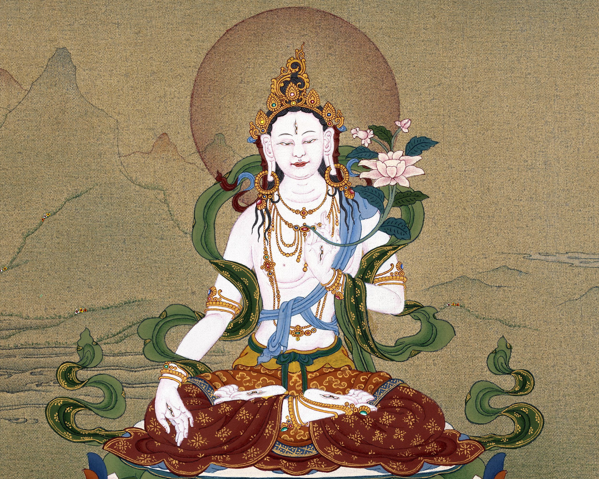 White tara thangka